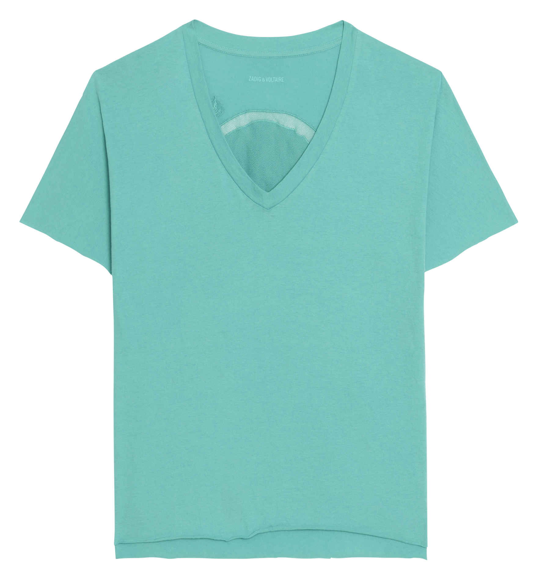 Tee-shirt col V en coton bio ZADIG&VOLTAIRE Vert