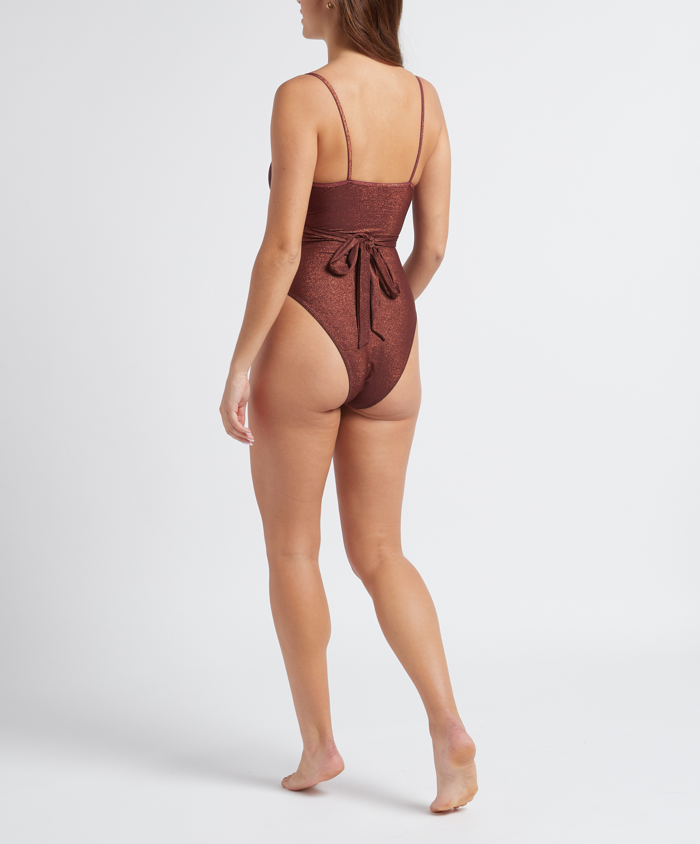 Metallic one-piece swimsuit LA NOUVELLE Golden