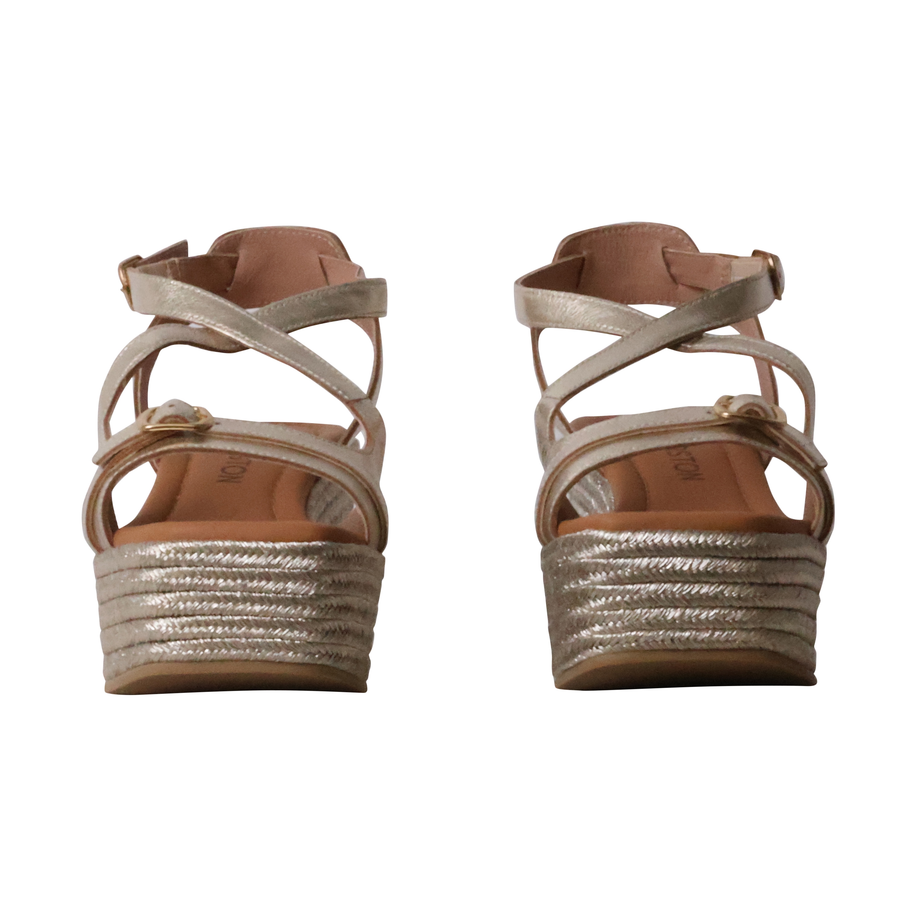 Napolie leather wedge sandals EMILIE KARSTON Grey