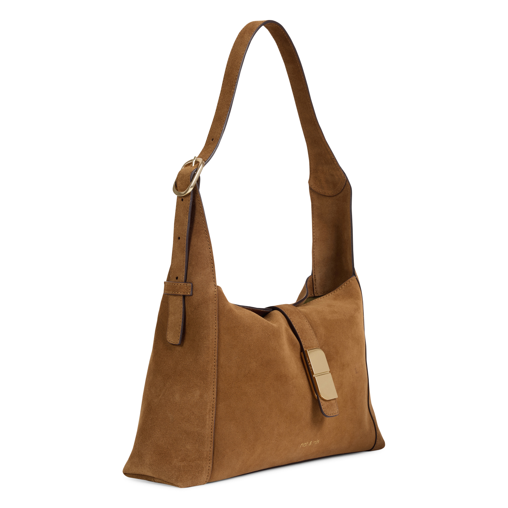 Leather shoulder bag NAT & NIN Brown