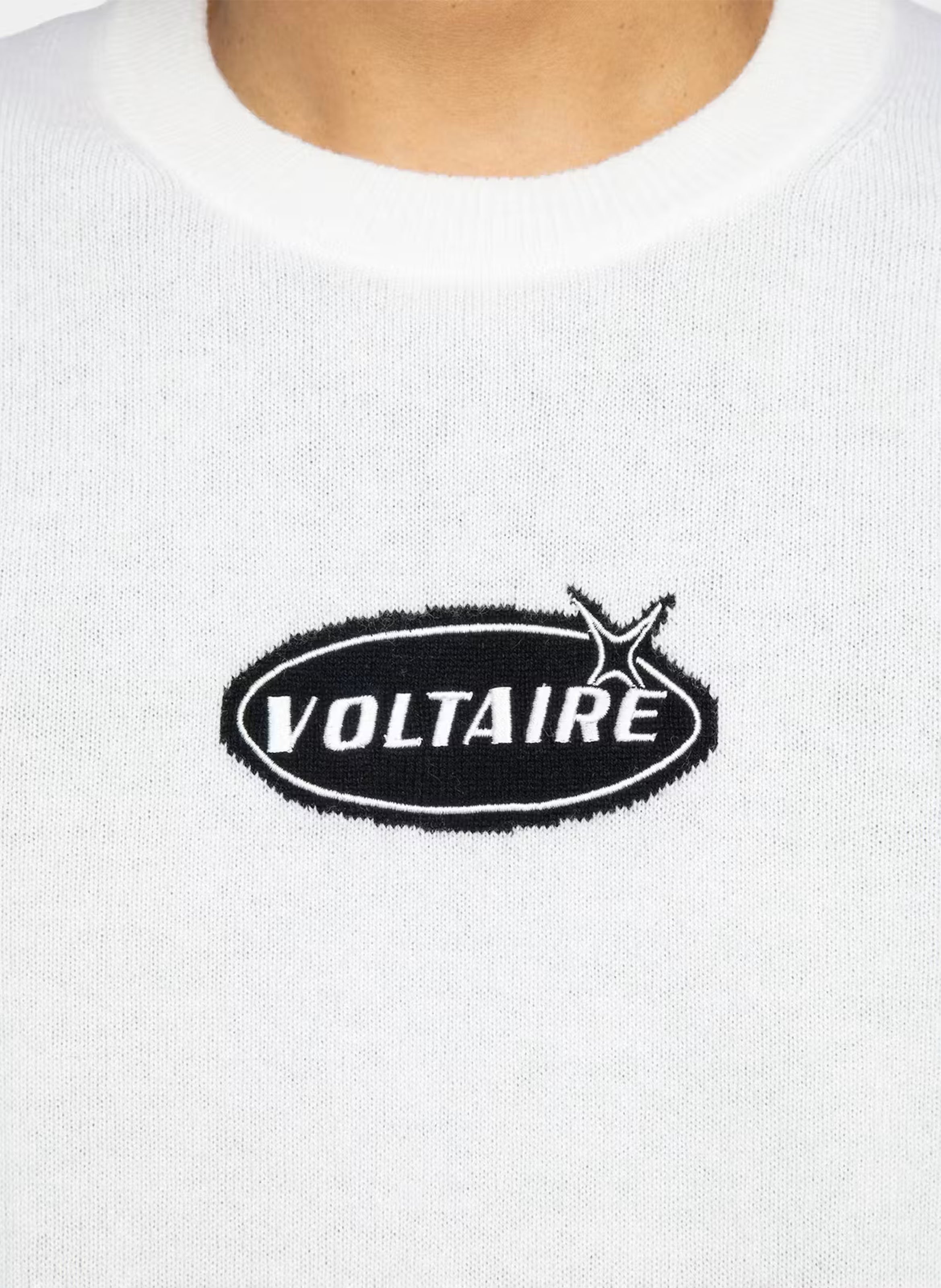 Gerader Rundhalsausschnitt-Pullover aus Wolle und Kaschmir ZADIG&VOLTAIRE Beige