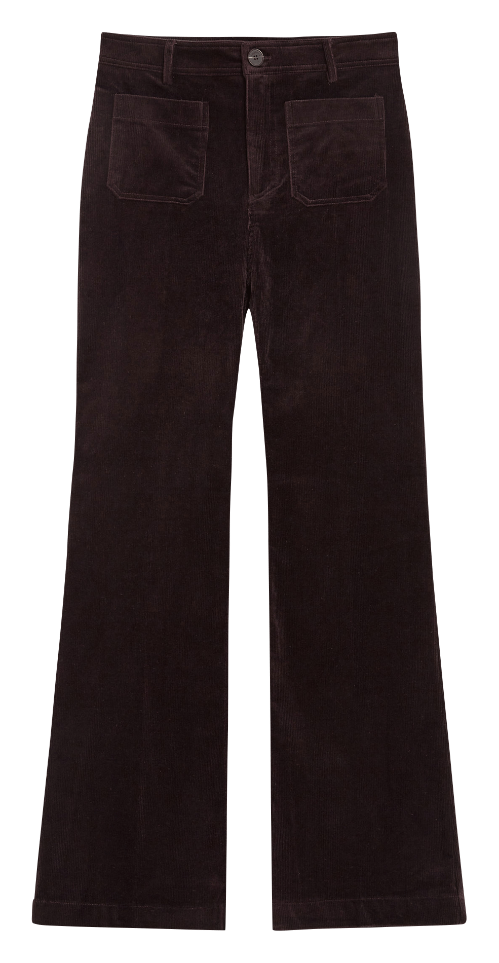 Straight ribbed cotton-blend pants | Red GRACE ET MILA Women