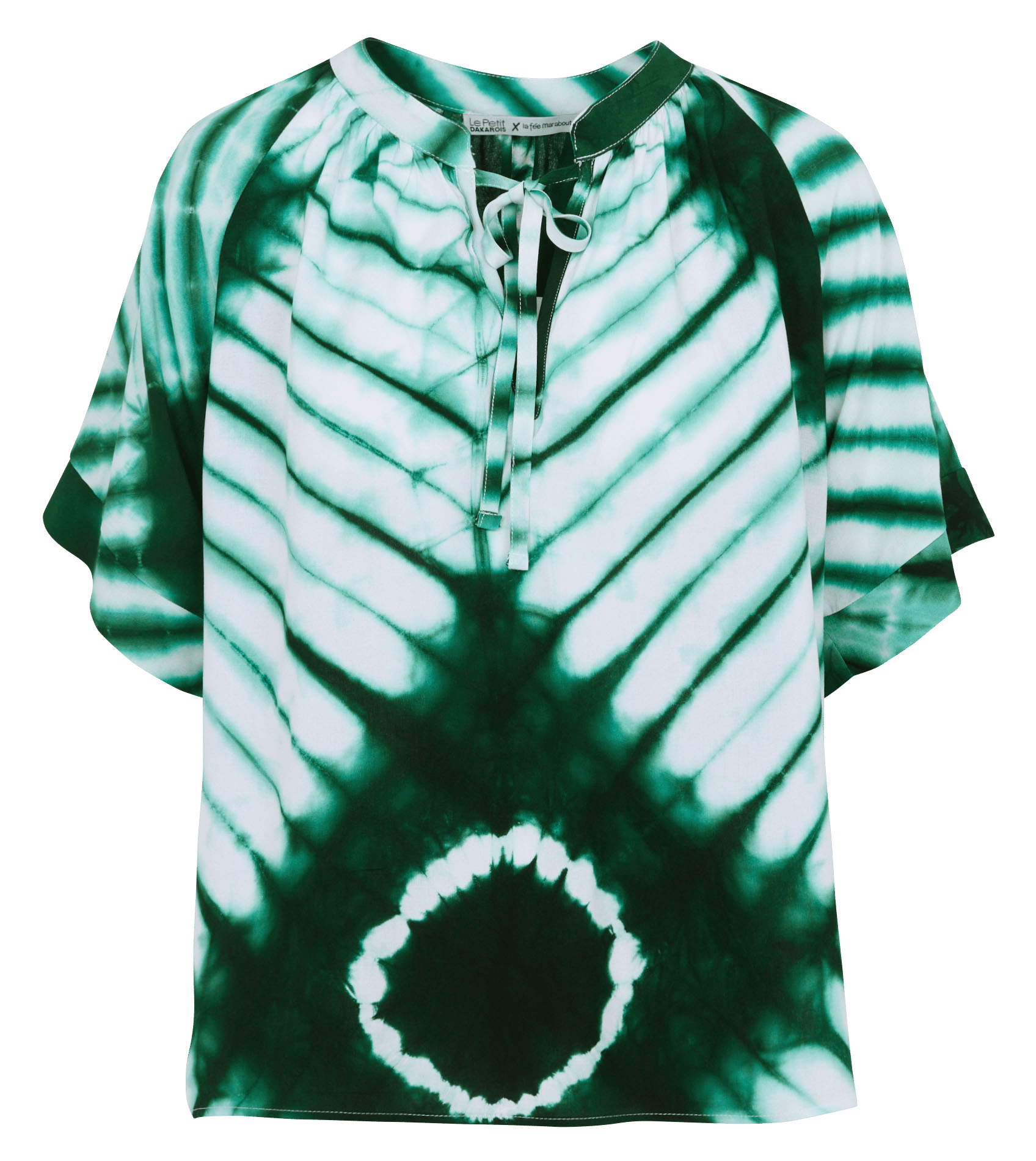 Tie-dye printed top LA FEE MARABOUTEE Green
