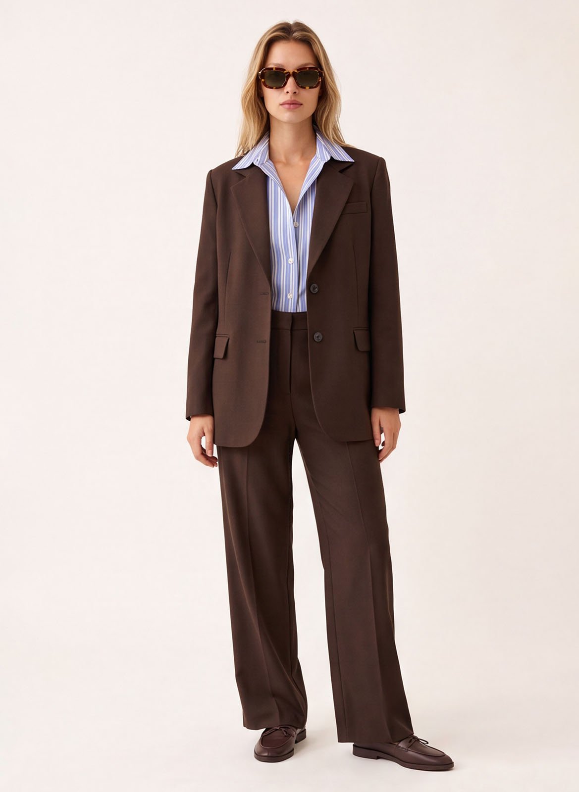 Rechte blazer met reverskraag KOOKAI Bruin