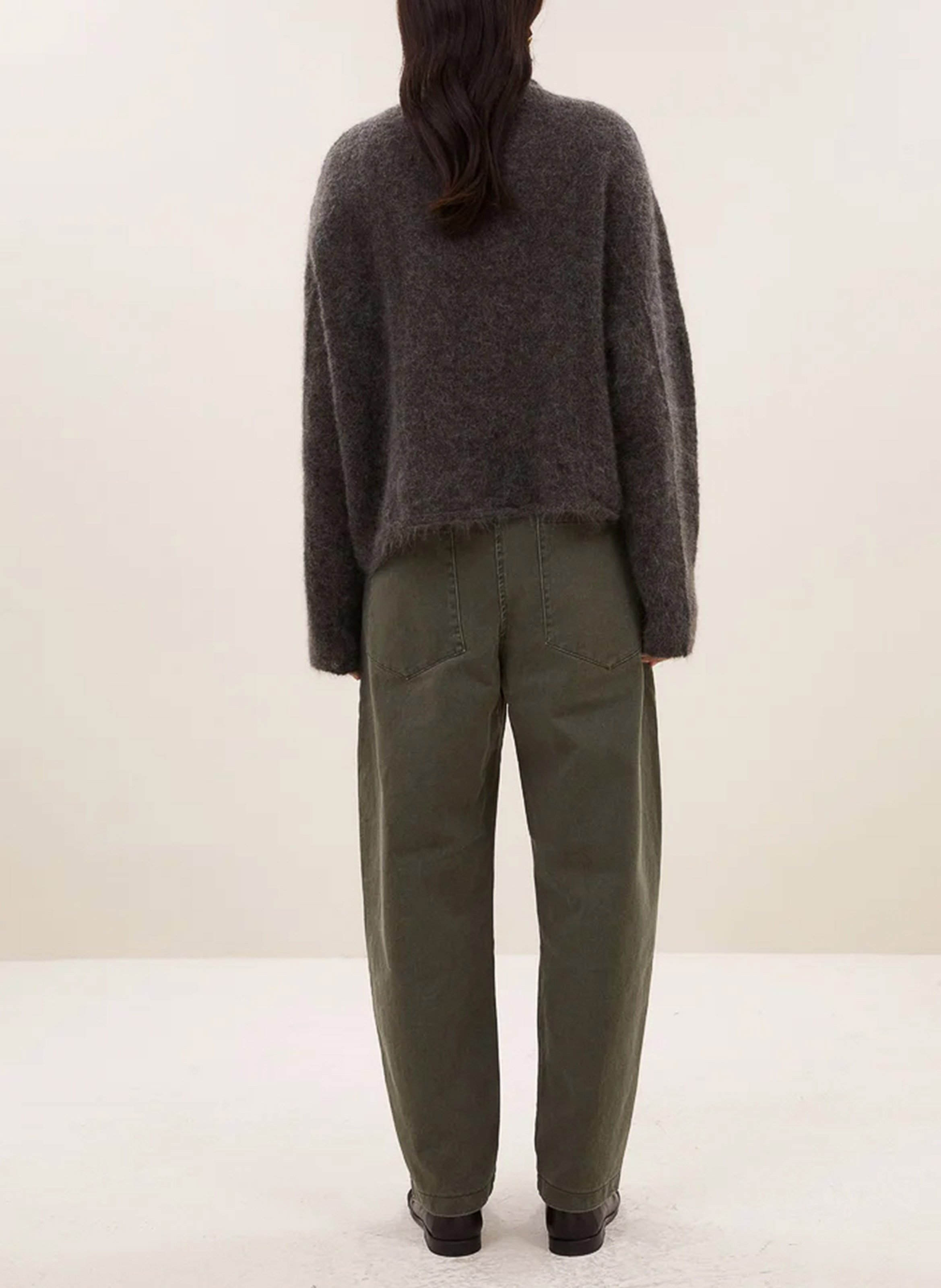 Oversized wool-blend sweater BY BAR Brown