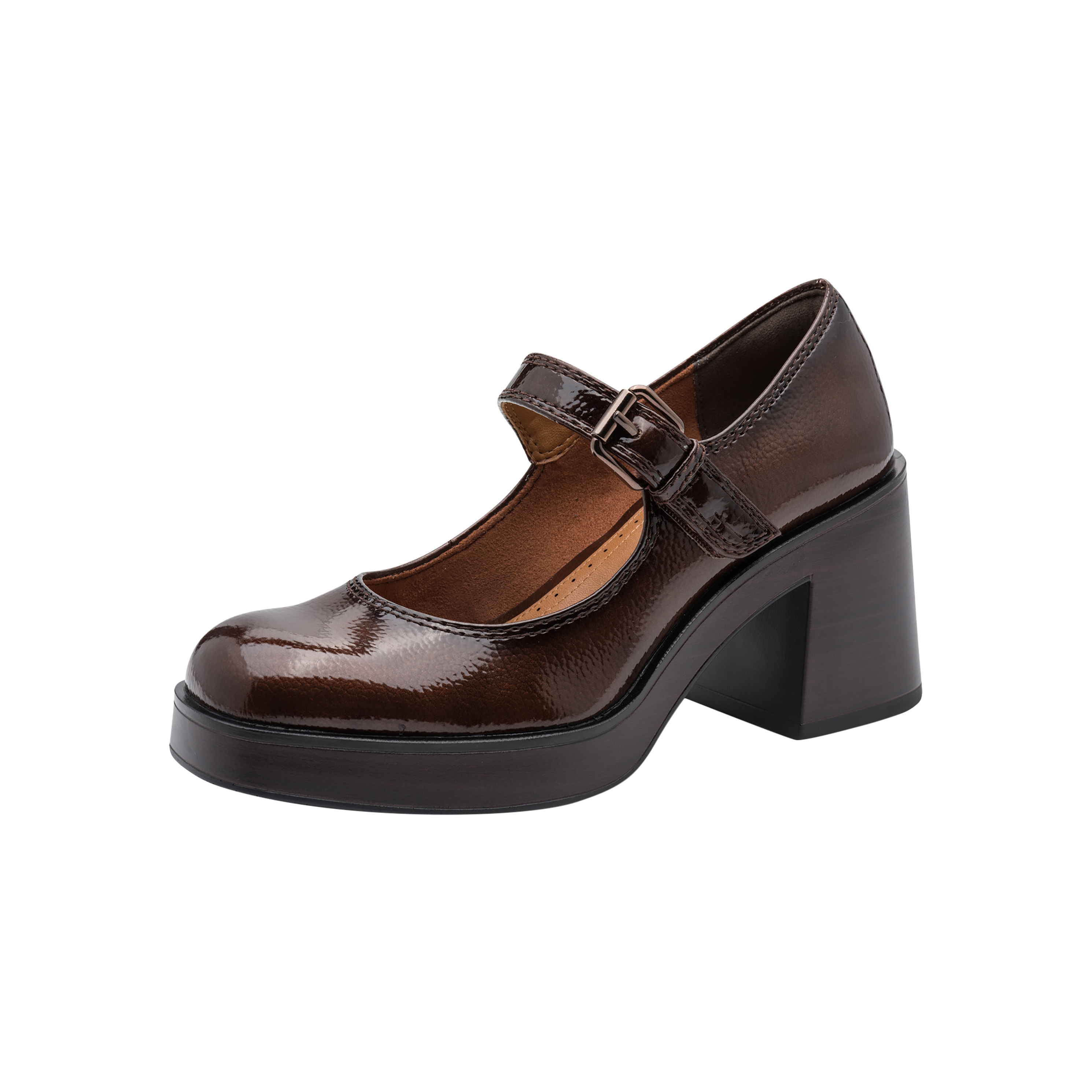 Strappy heeled pump TAMARIS Brown