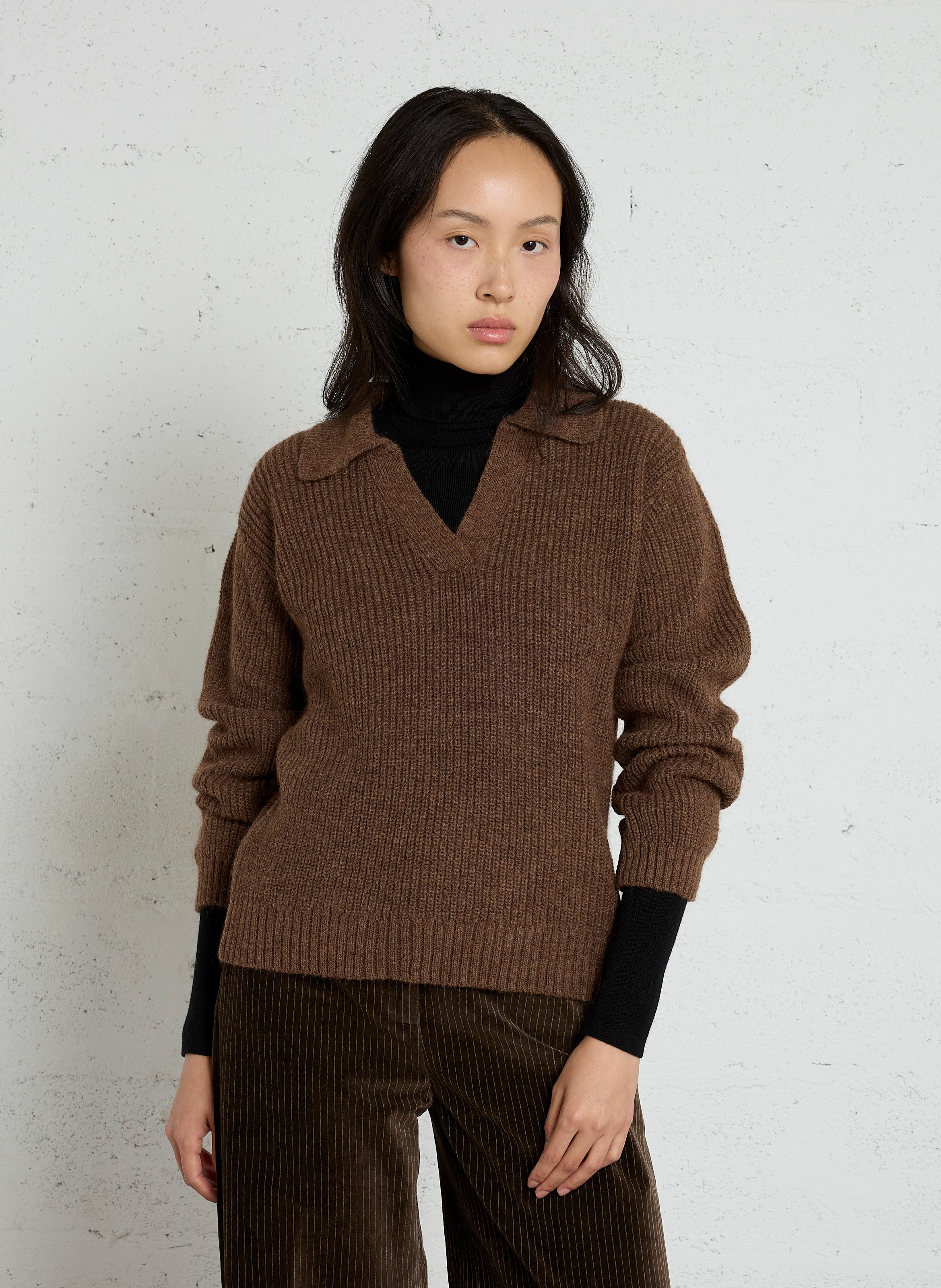 Straight-cut knit sweater DIEGA