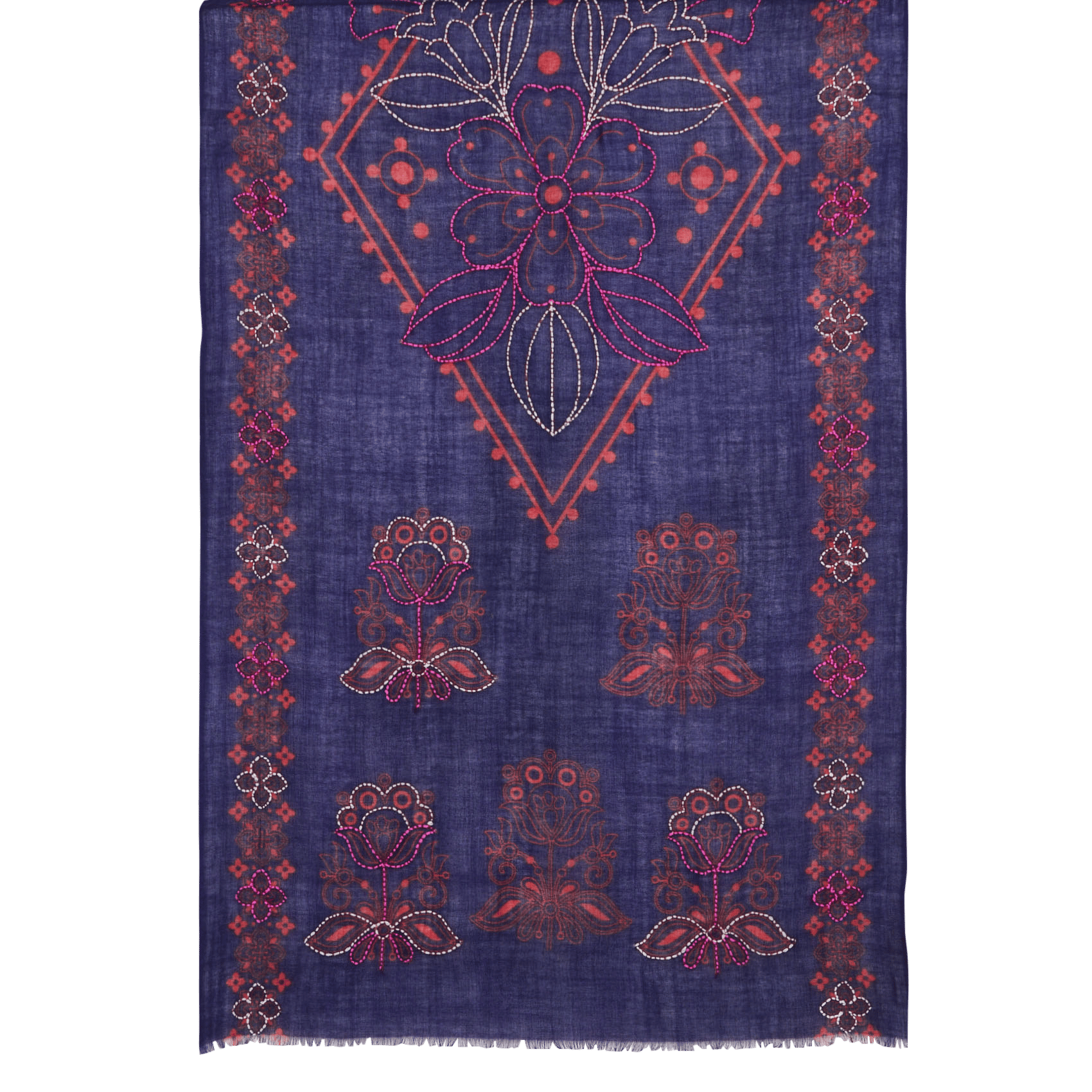 Echarpe en laine LA FEE MARABOUTEE Violet