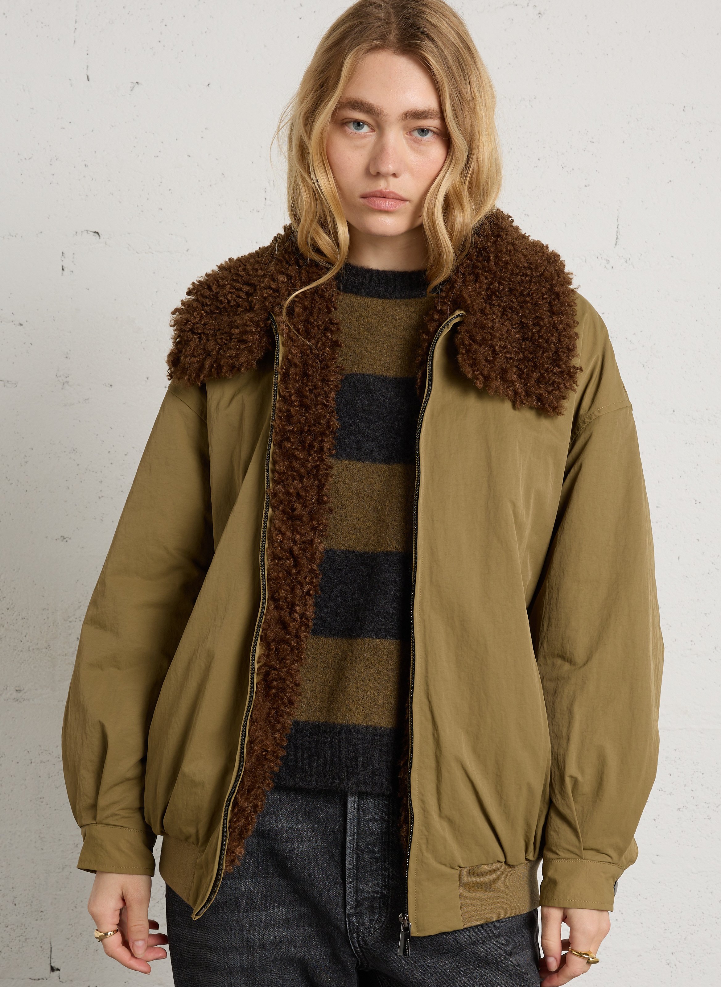 Oversized cotton parka BERENICE Khaki