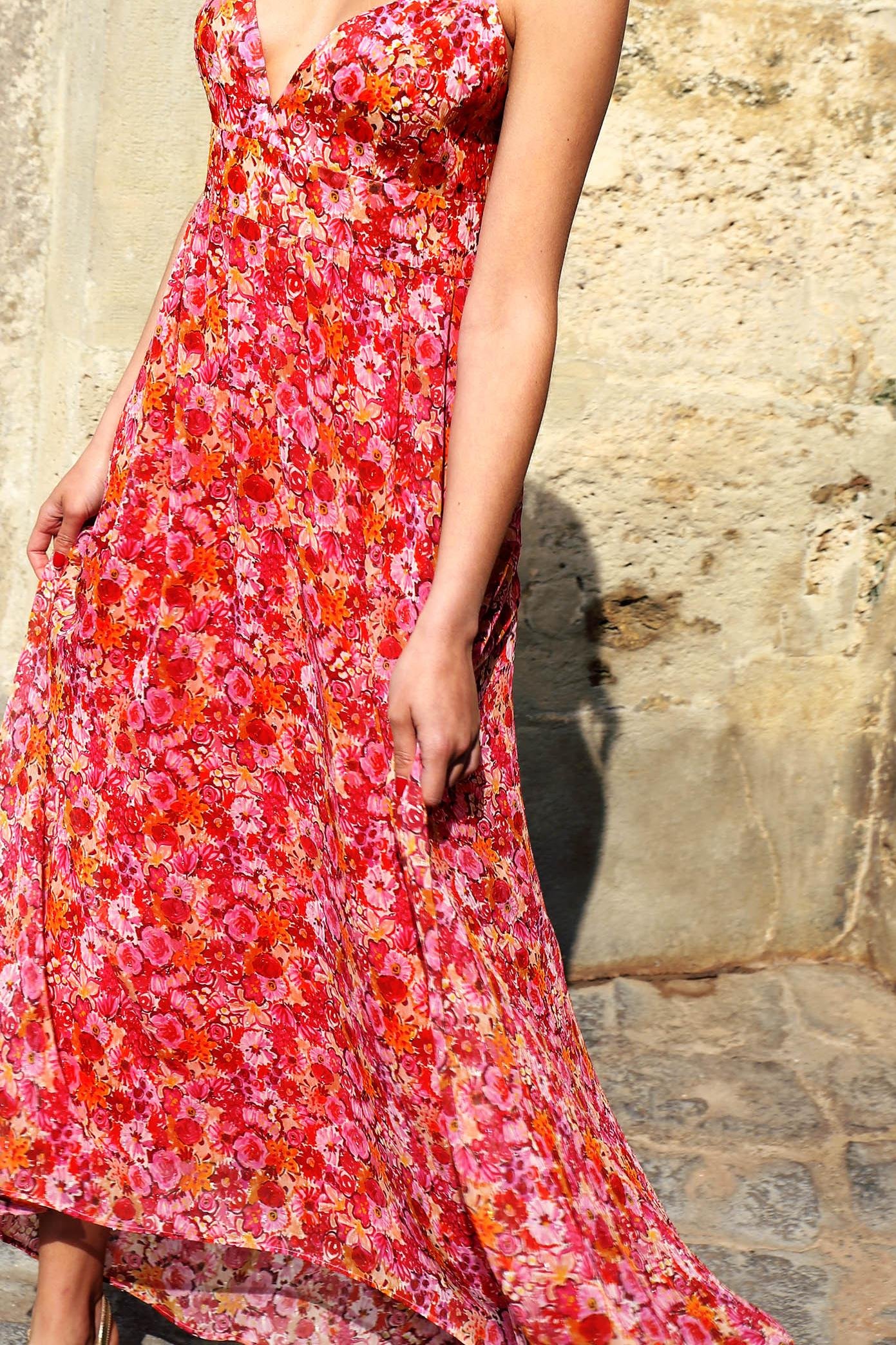 Robe longue MAISON LEMOINE - Seconde main Rose