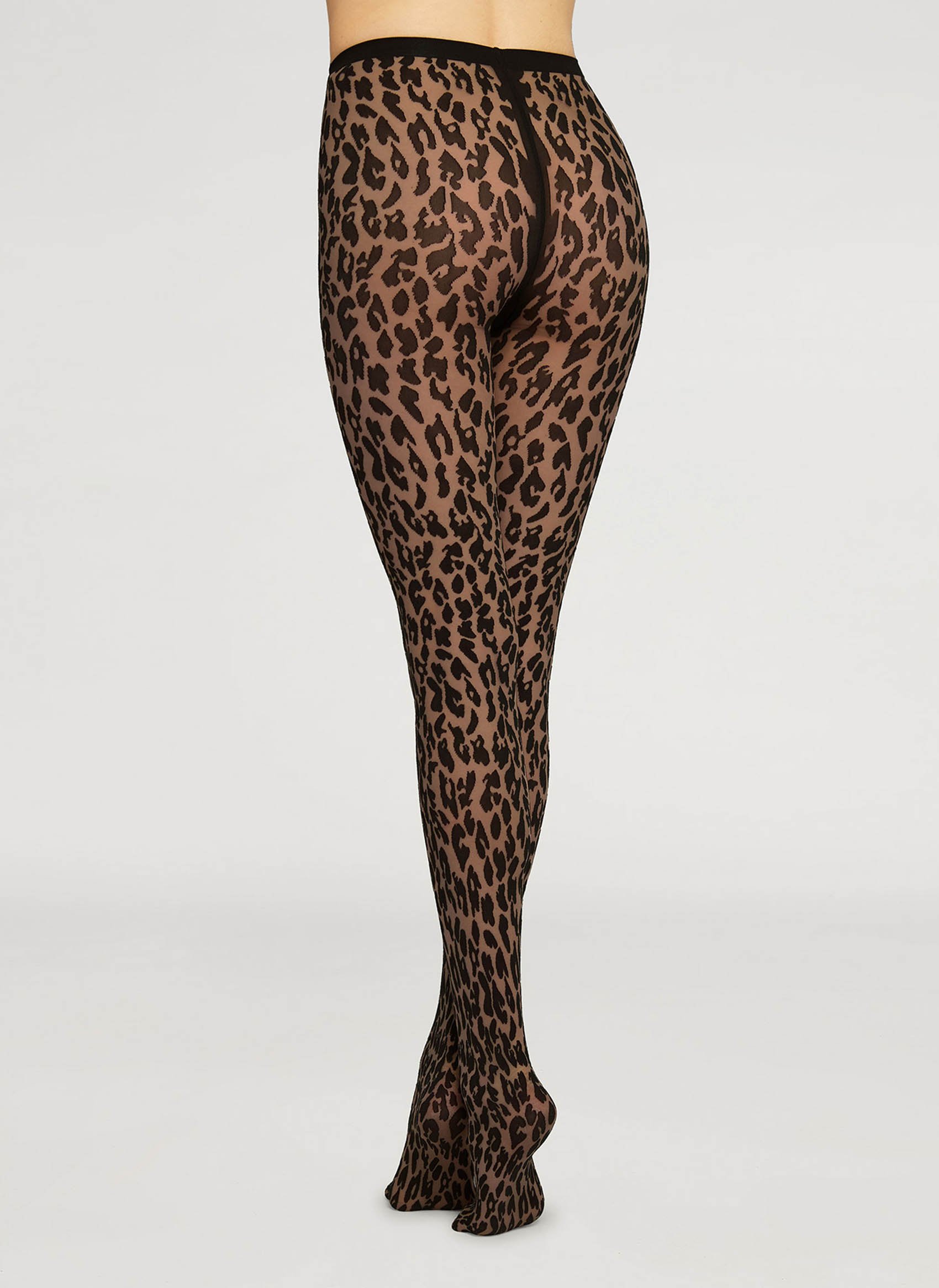 Animal-pattern pantyhose WOLFORD Black