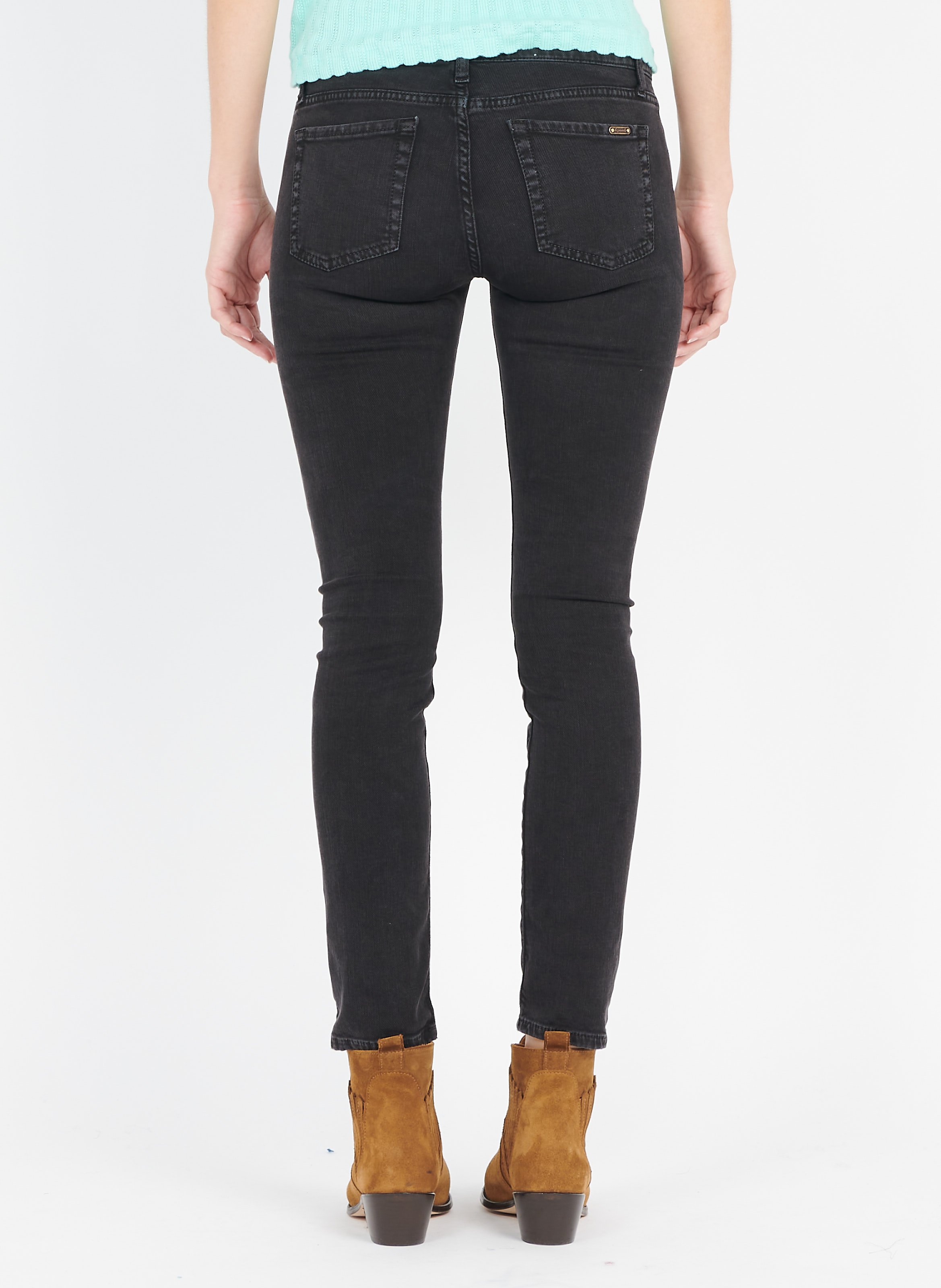 Vaquero slim de talle normal ACQUAVERDE Negro