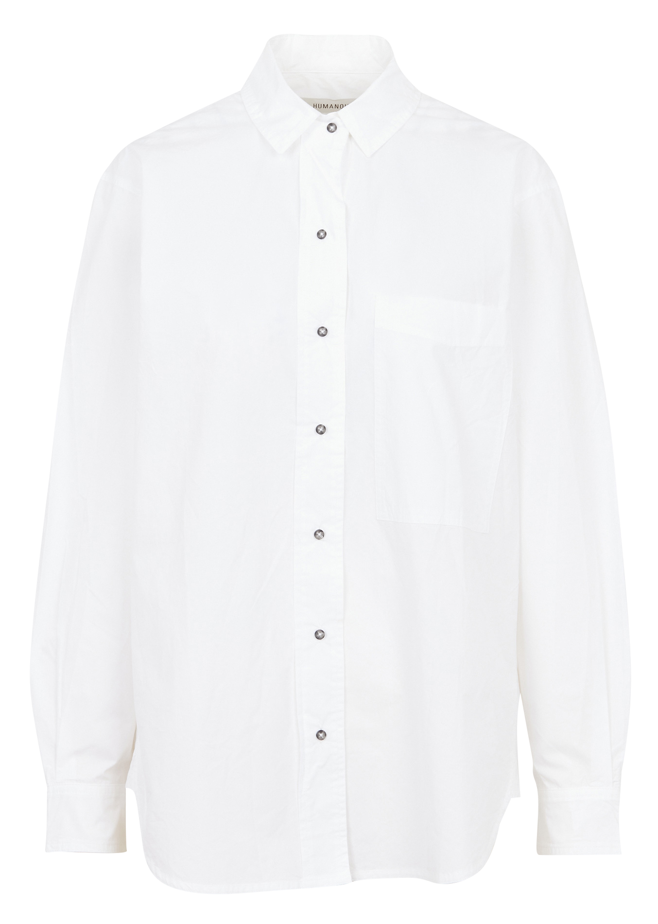 Chemise ample col classique en coton  HUMANOID Blanc