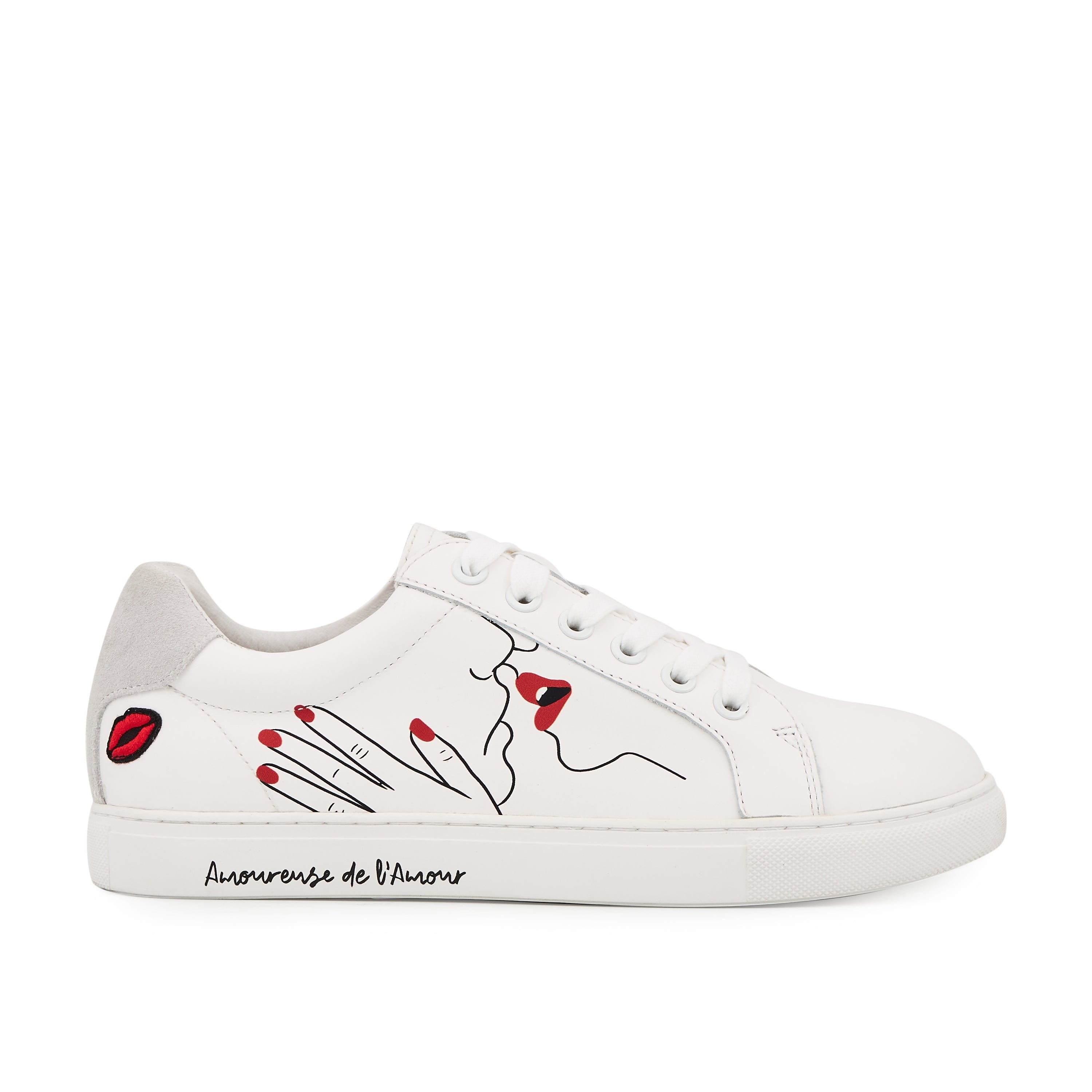 Leather sneakers BONS BAISERS PARIS White
