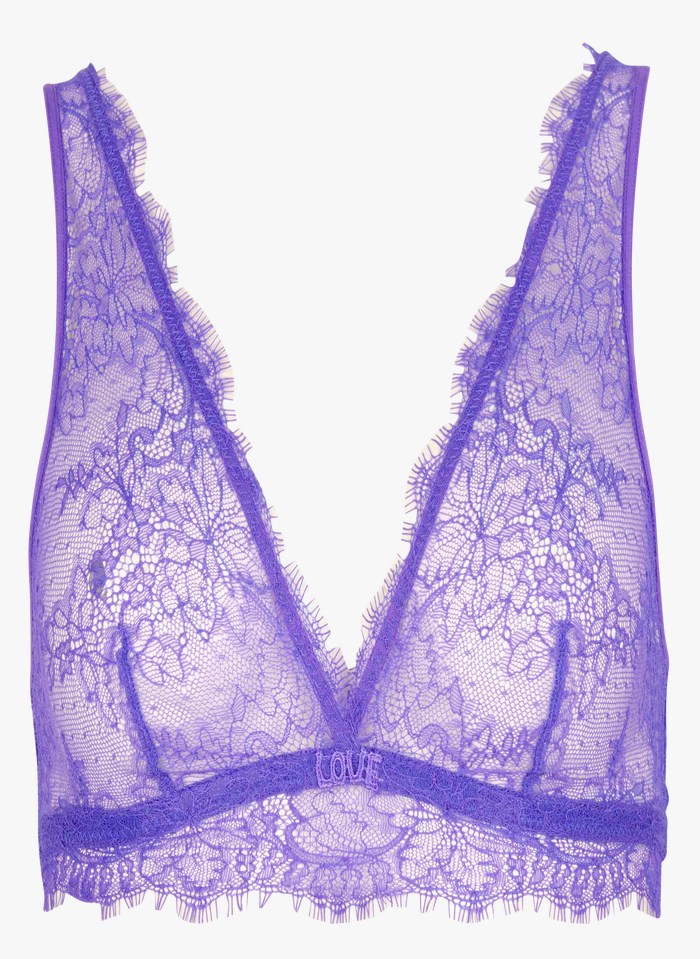 Lace Bralette, Purple