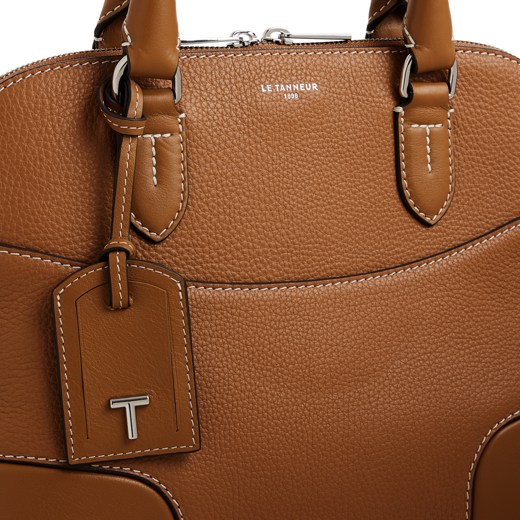 Sac bugatti en cuir grainé  LE TANNEUR Marron