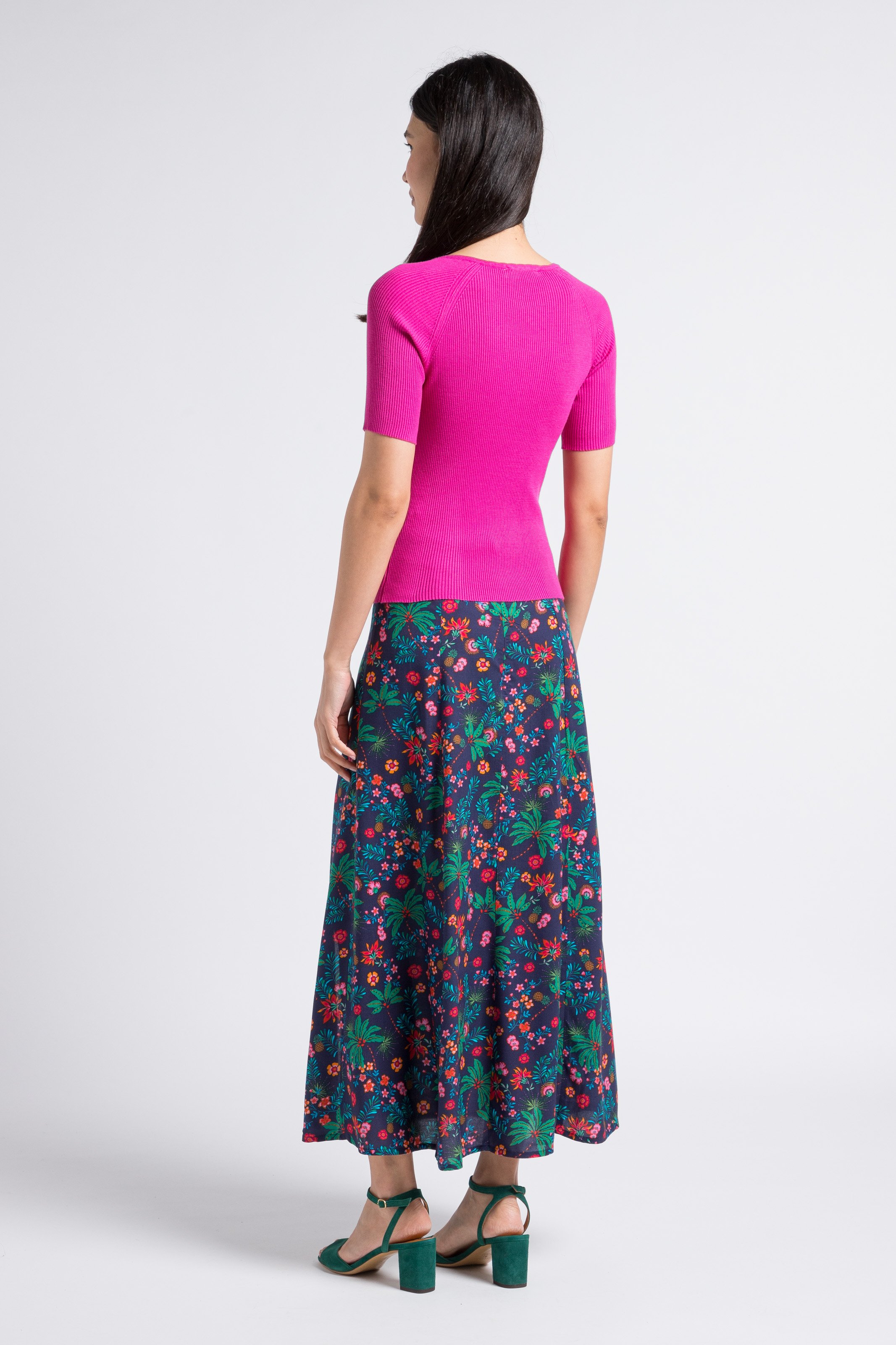 Top droit en maille à côtes LA PETITE ETOILE Rose