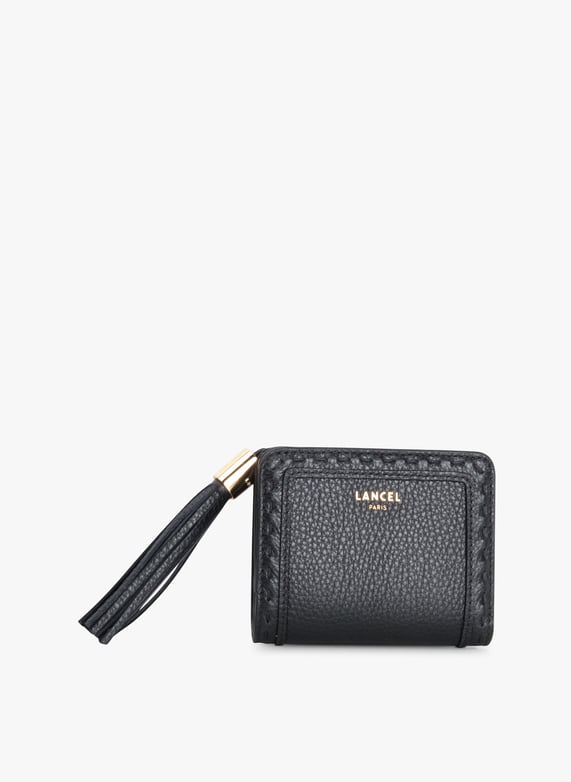 Portefeuille Compact Zippe En Cuir Premier Flirt Noir Lancel Femme A12800 10 NOIR Place des Tendances