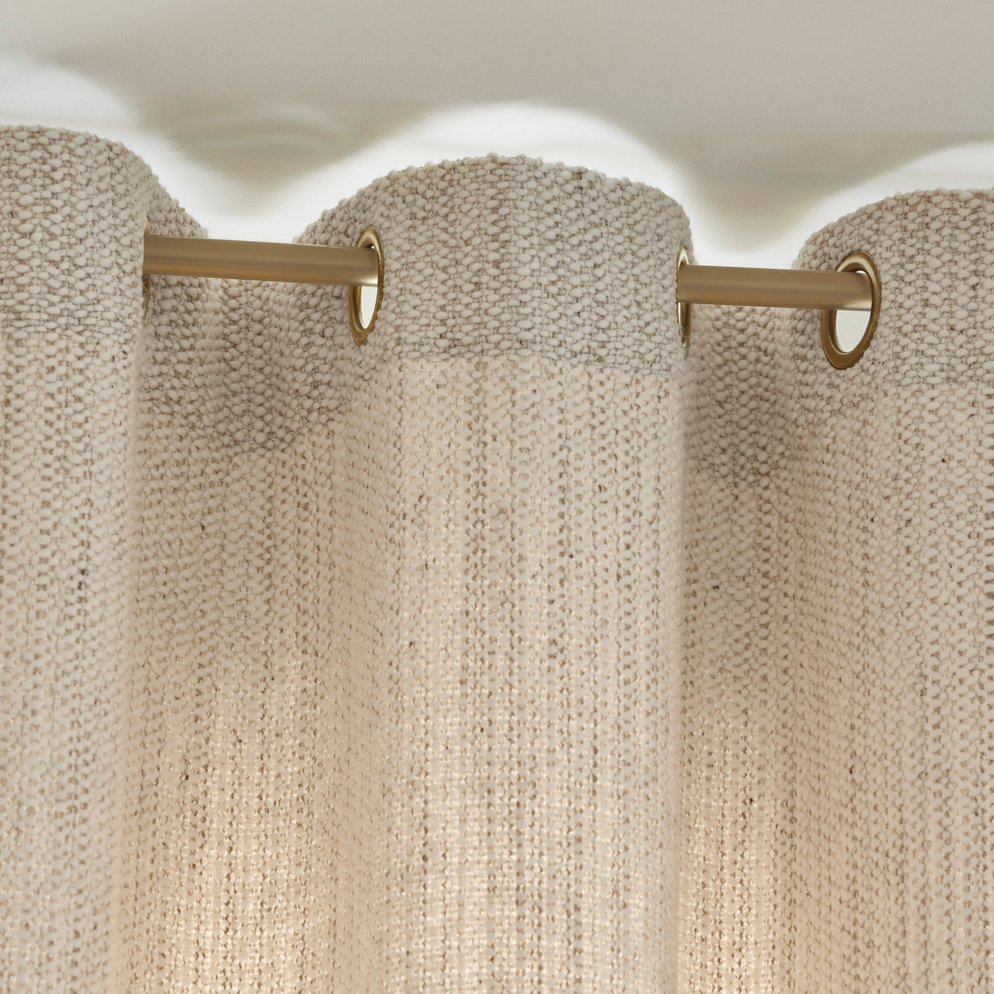 Curtain with gilt eyelets MADURA Beige