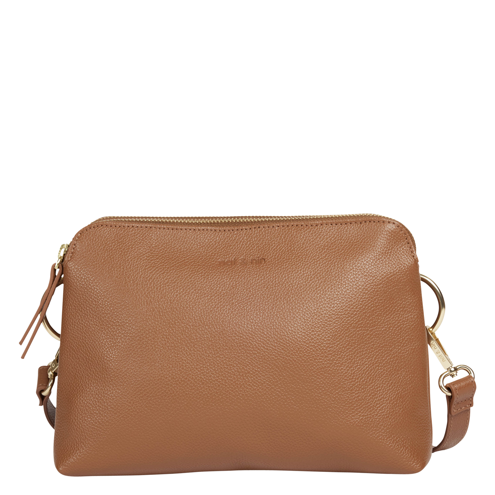 Sac bandoulière en cuir grainé  NAT & NIN