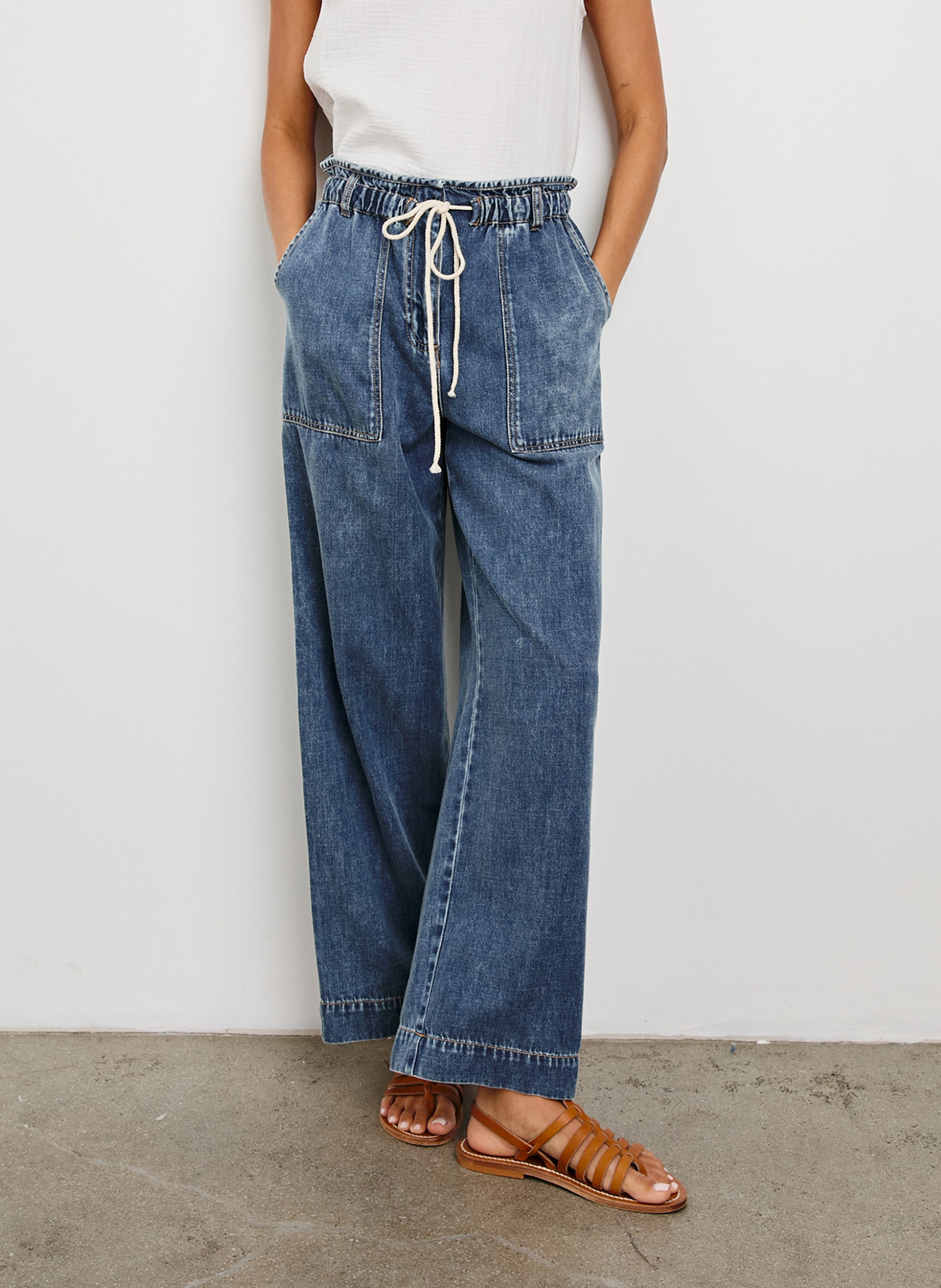 Cotton-blend chinos RAILS Blue