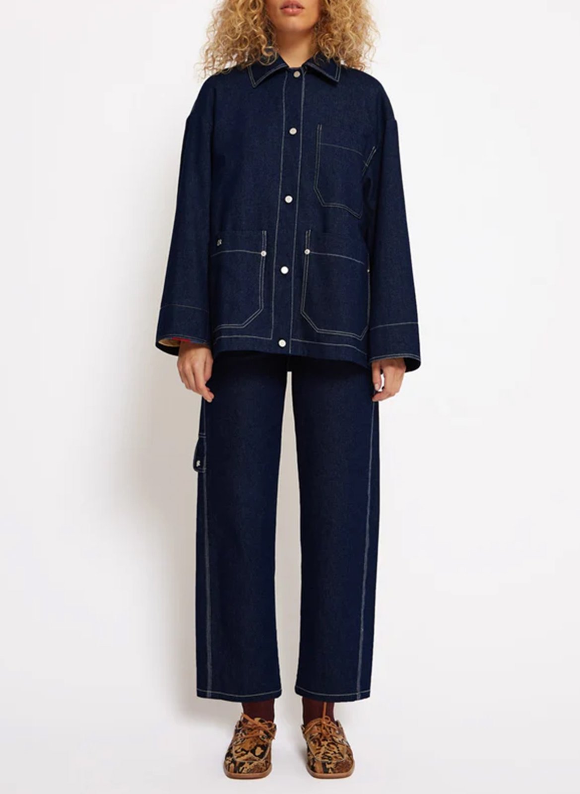Veste oversize en coton ROSEANNA Bleu