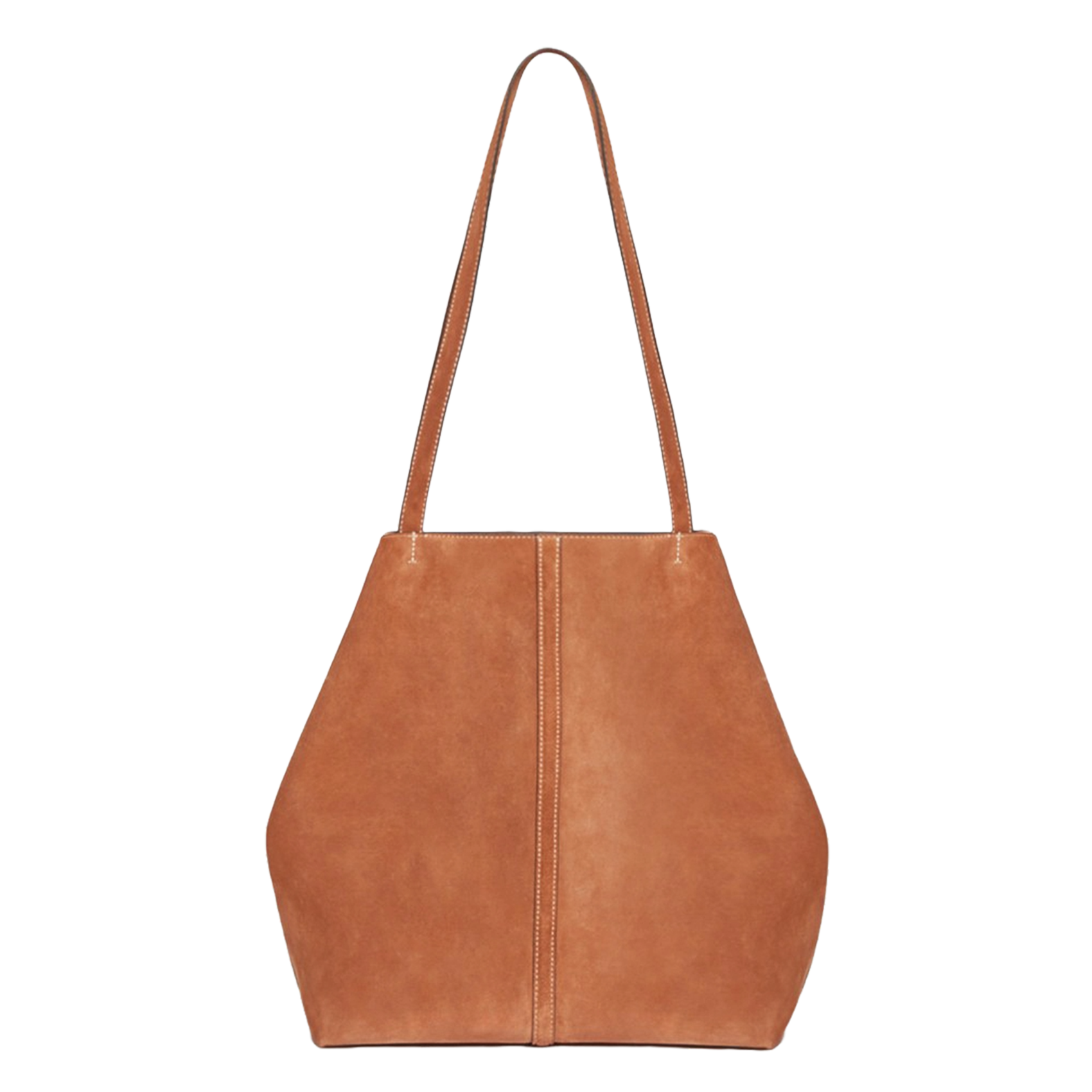 Sac cabas en cuir velours VANESSA BRUNO Marron