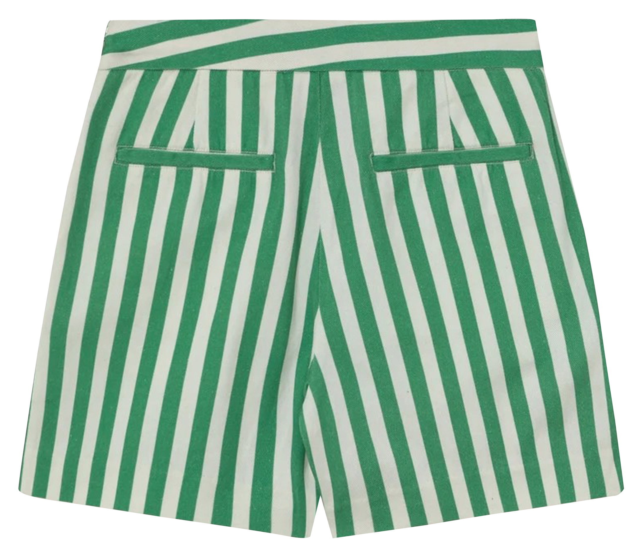 Straight cotton shorts THE TINY BIG SISTER Green