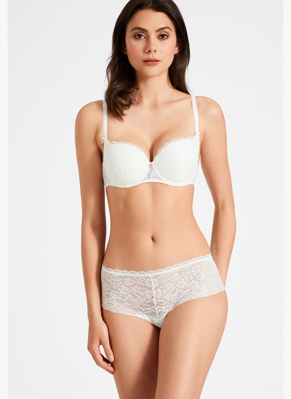 Comfort half-cup shell bra | White by AUBADE Comfort half-cup shell bra White