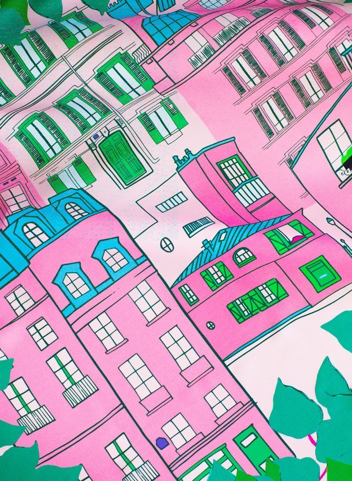 Printed silk floaty scarf PETITJEAN PARIS Blue