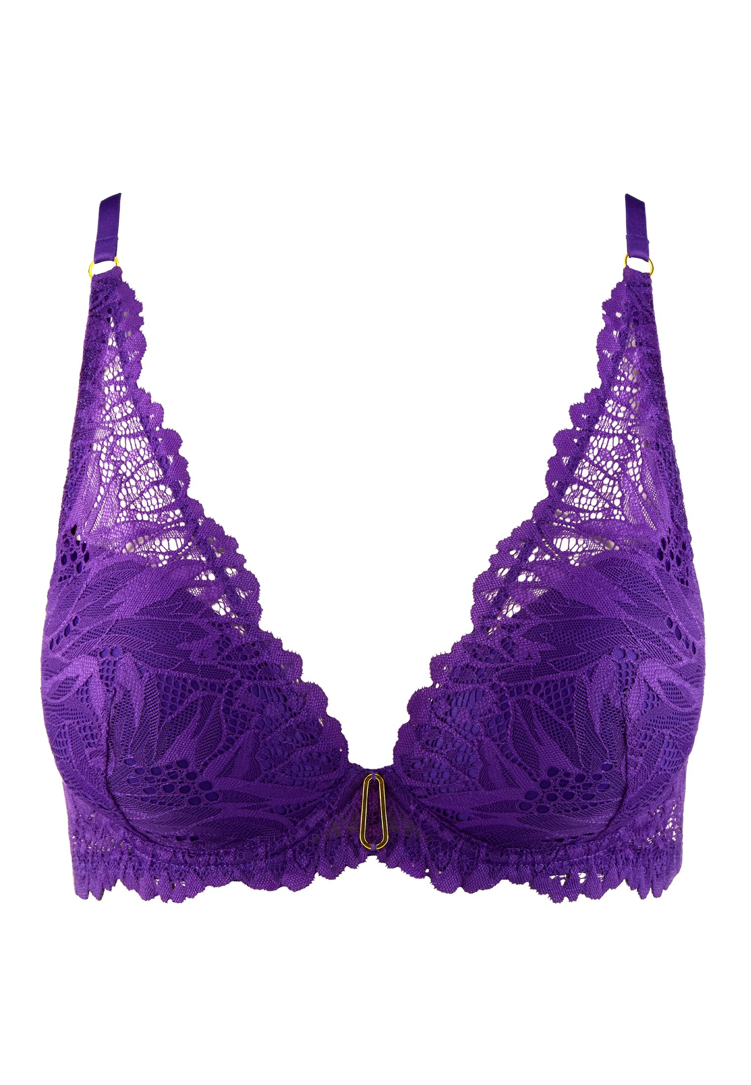 A Fleur De Toi scarf-style plunge bra AUBADE Purple