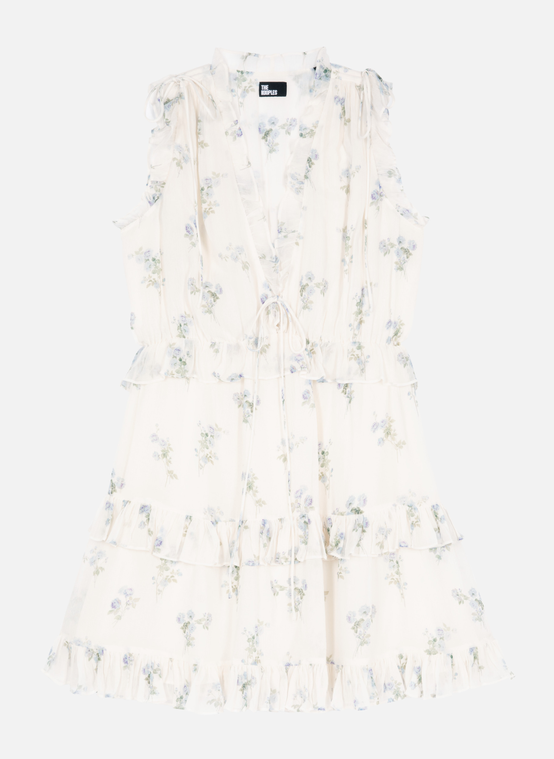 Short dress with ruffled floral print THE KOOPLES White