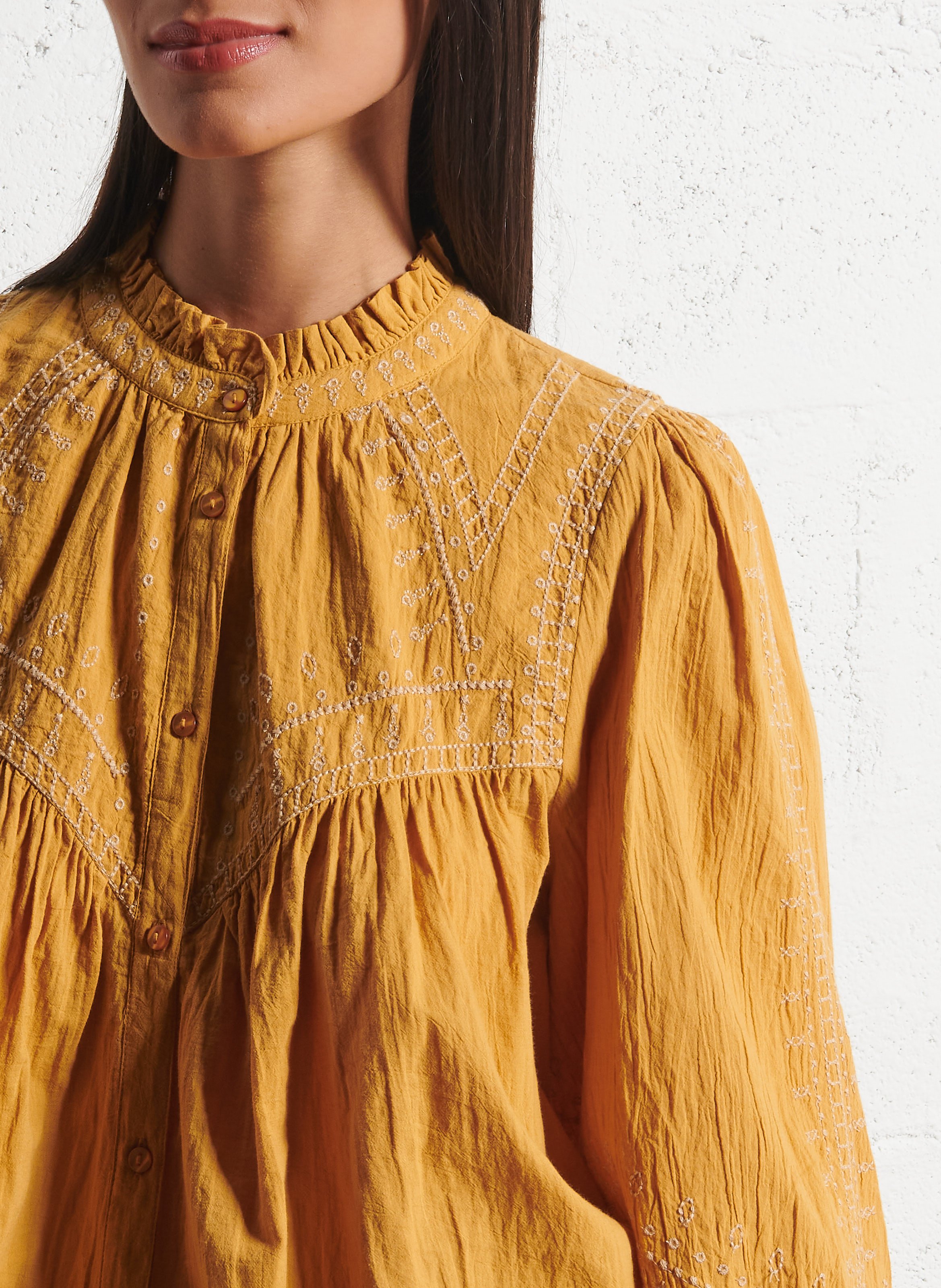 Alexandra dotted Swiss shirt BA&SH Beige