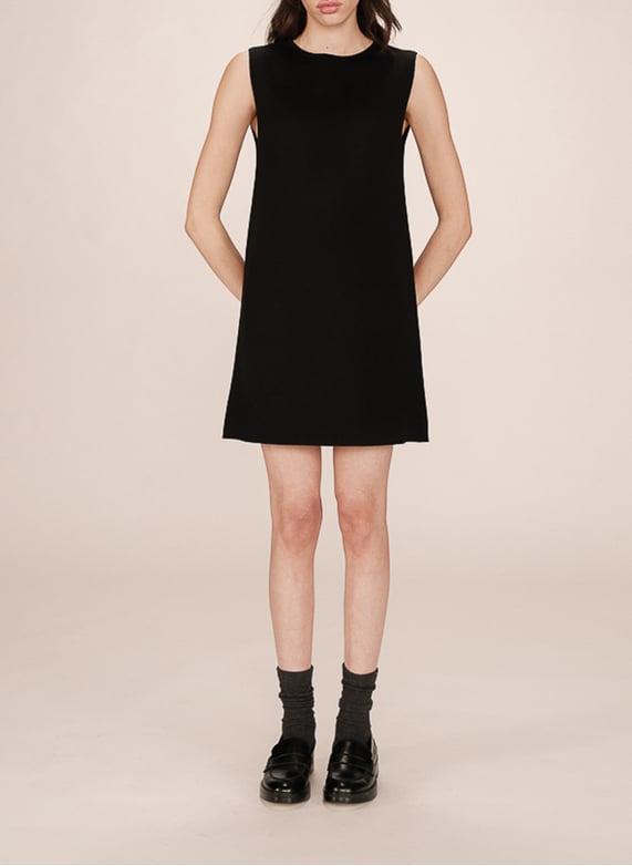 Short sleeveless plain dress Noir Grace et mila Women Place