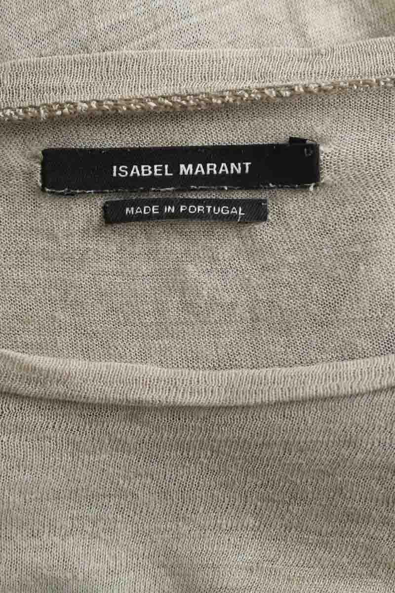 Linen T-shirt ISABEL MARANT - Seconde Main Beige