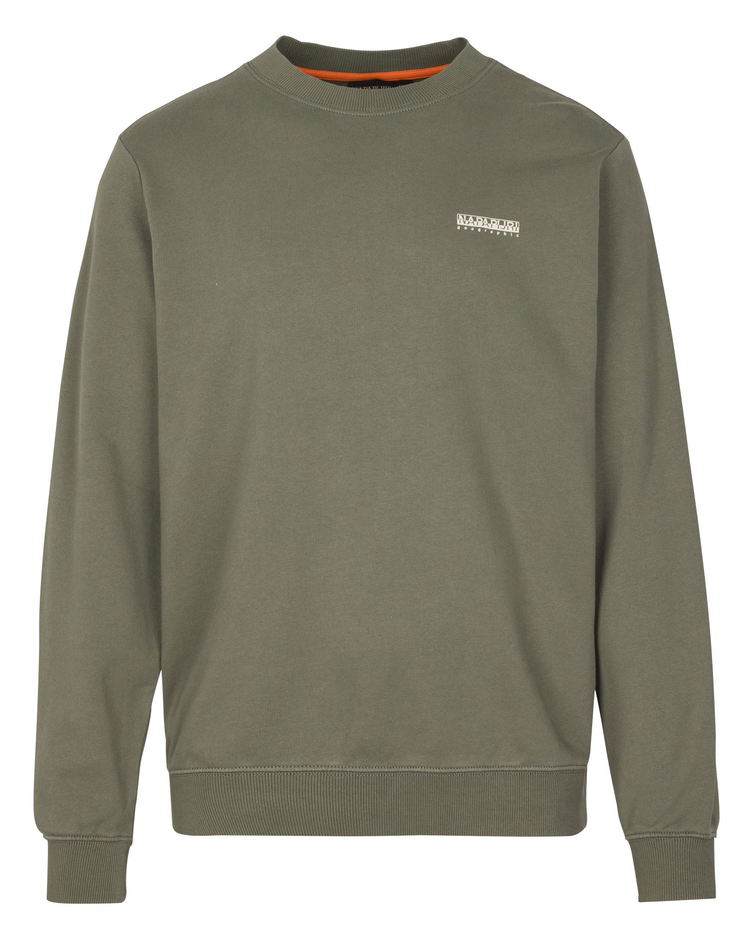 Sweat droit col rond en coton NAPAPIJRI Vert