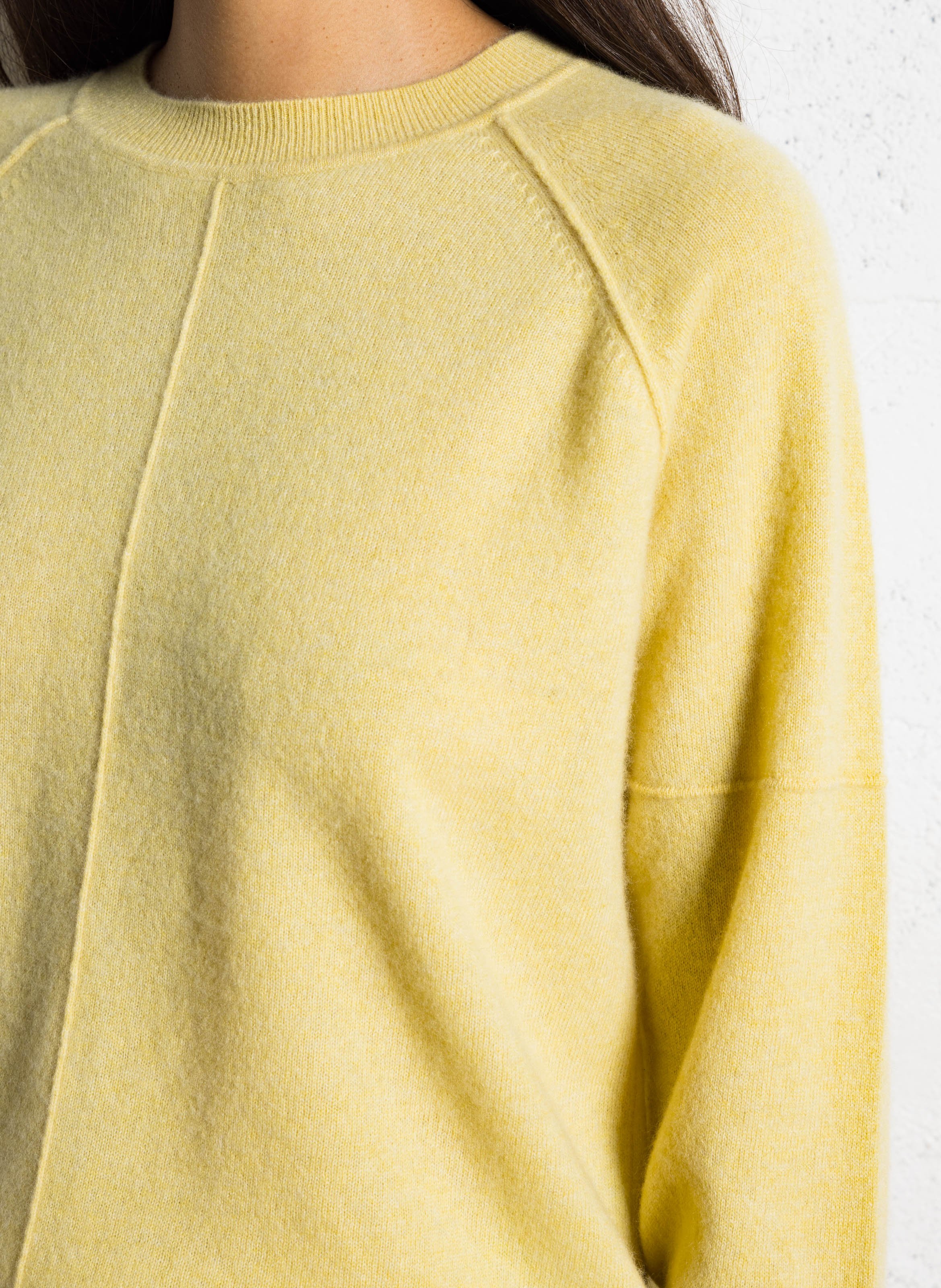 Belted cashmere sweater MAISON 123 Yellow