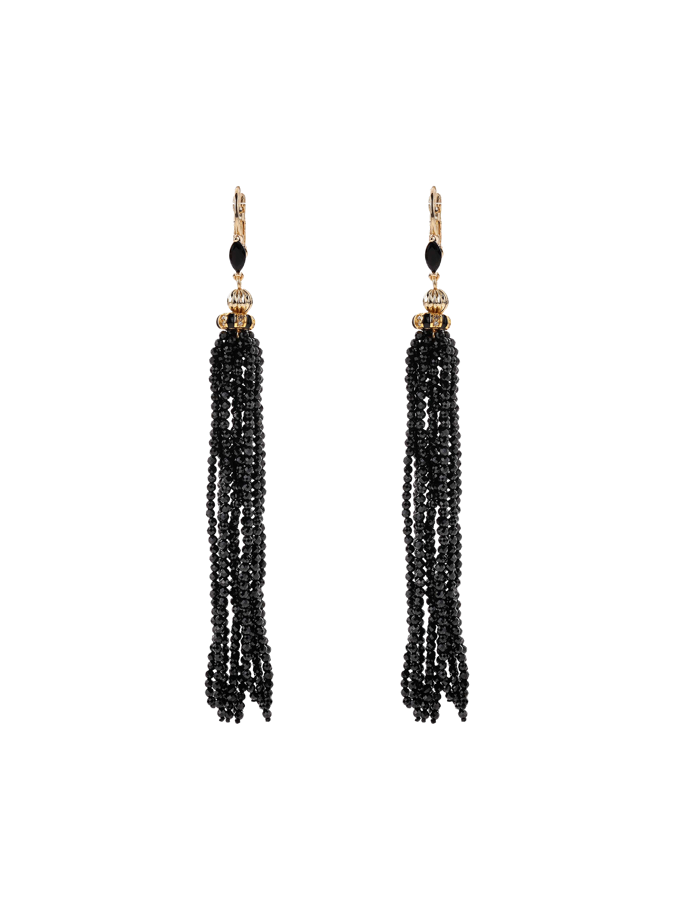 Cascading pearl drop earrings HIPANEMA Black