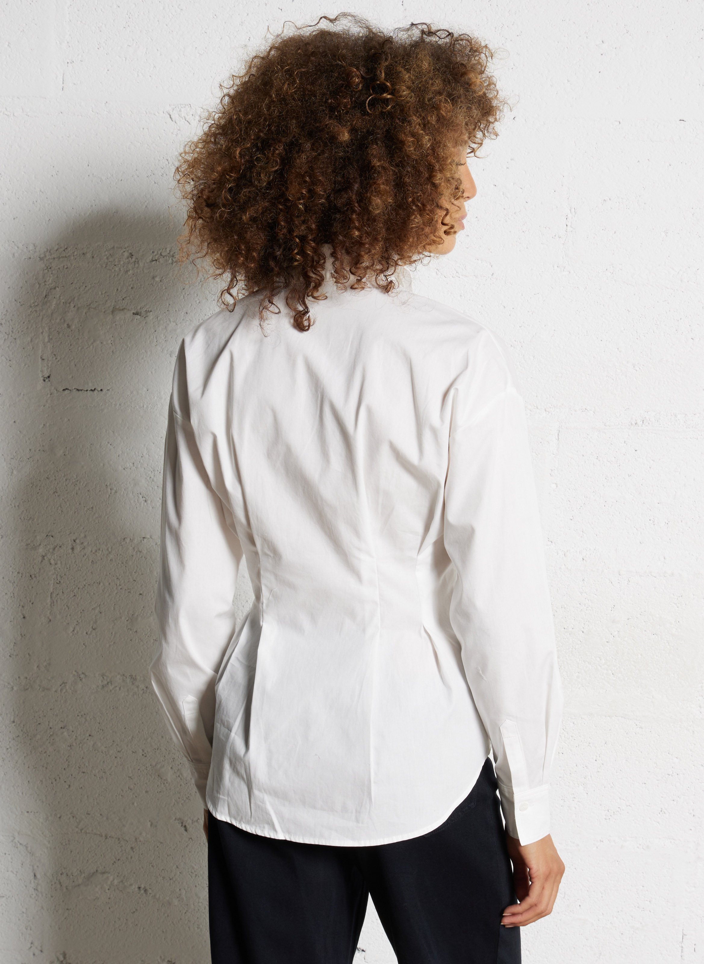 Chemise cintrée en coton FABIENNE CHAPOT Blanc