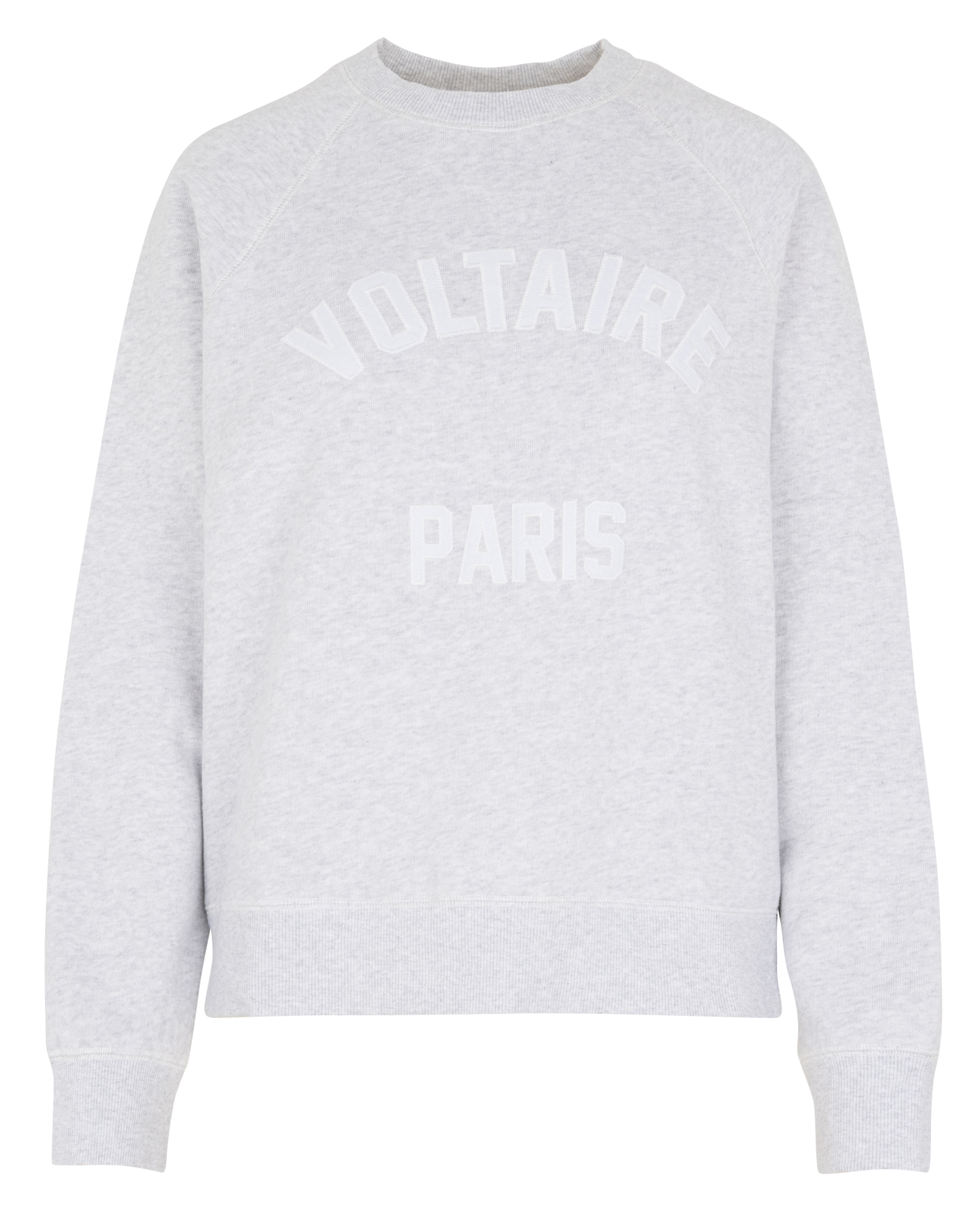 Sweat col ornd en coton mélangé ZADIG&VOLTAIRE Gris