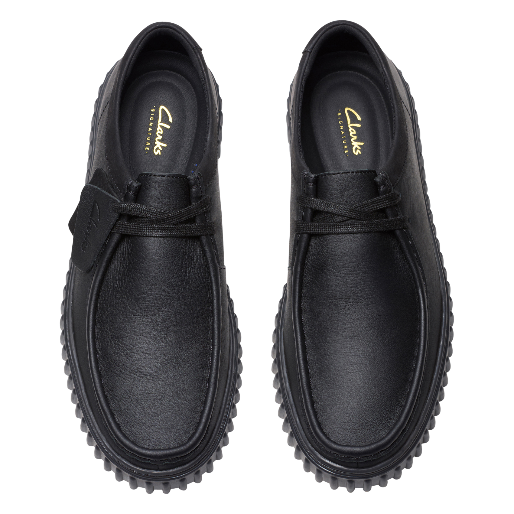 Flat leather derbies CLARKS Black