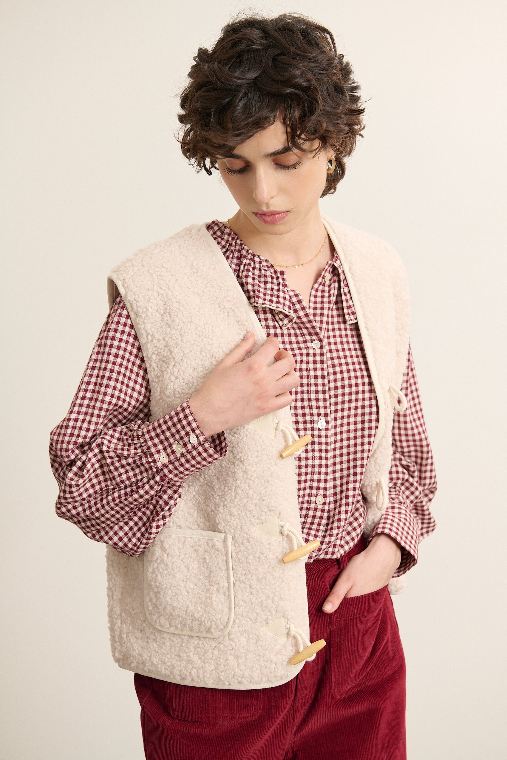 Sleeveless jacket GARANCE PARIS White