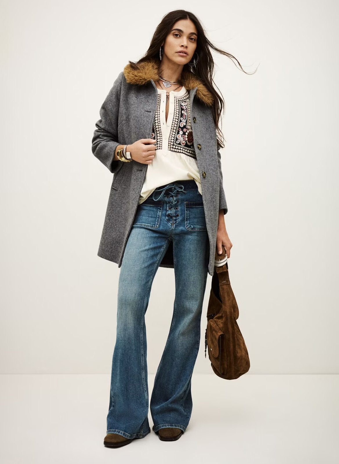 Alpaca wool coat  BA&SH Black