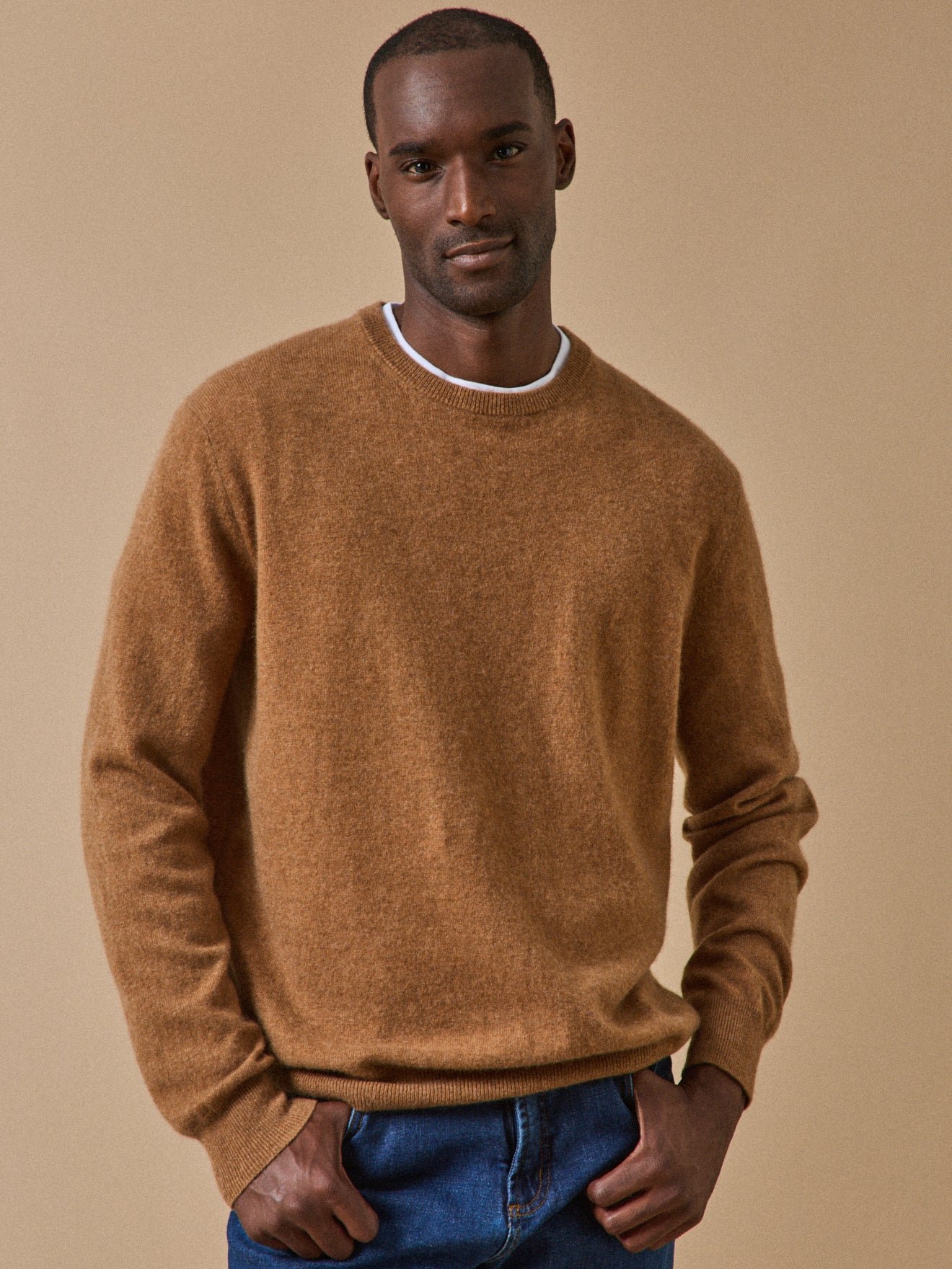 Pull col rond  - collection cachemire CYRILLUS Brown