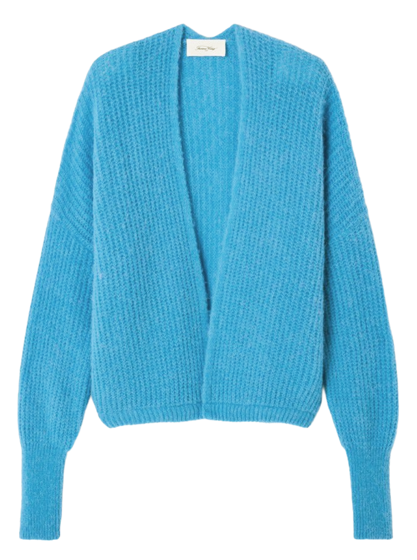 Gilet ouvert en laine et alpaga mélangé AMERICAN VINTAGE Bleu