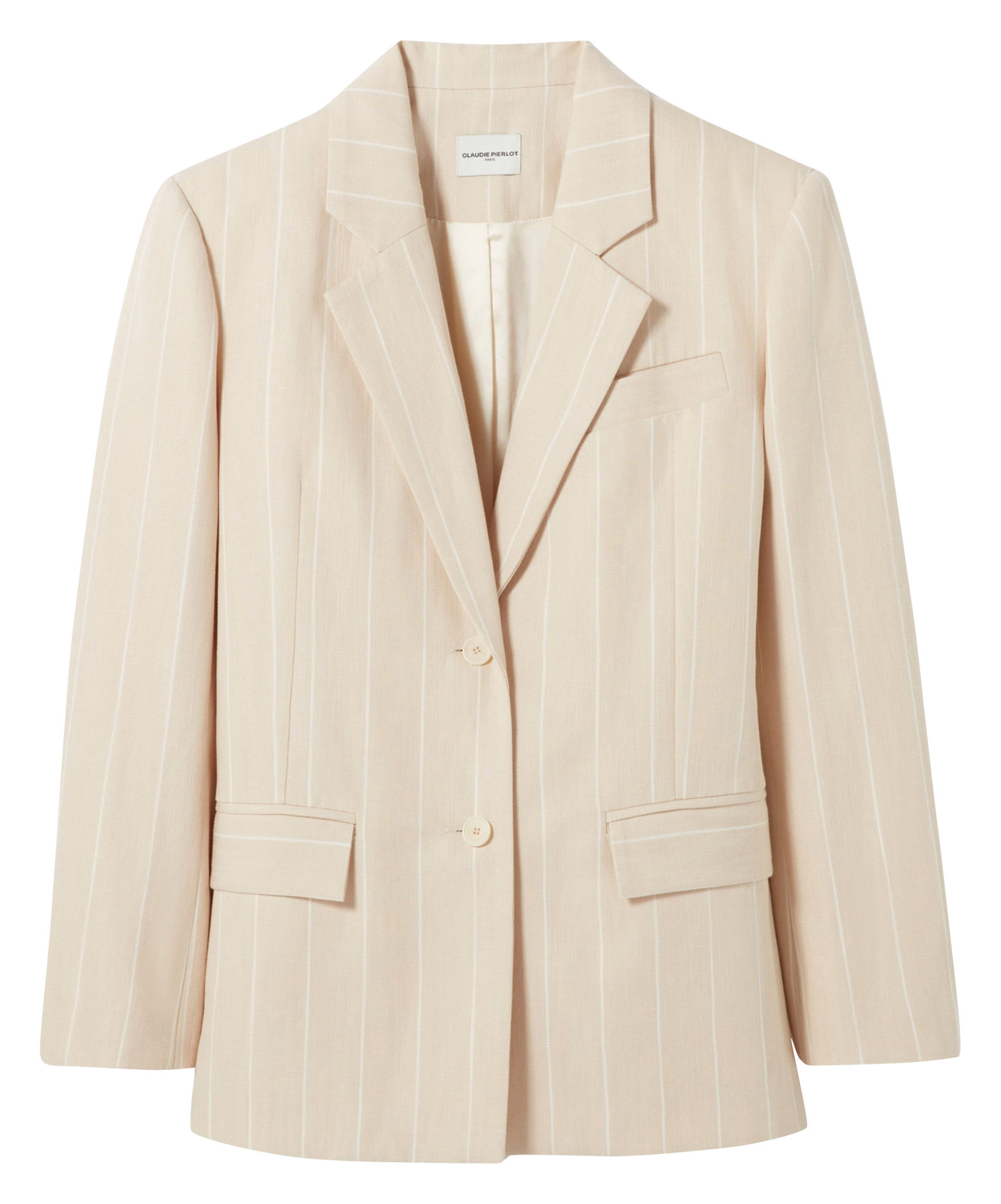 Veste col tailleur CLAUDIE PIERLOT Beige