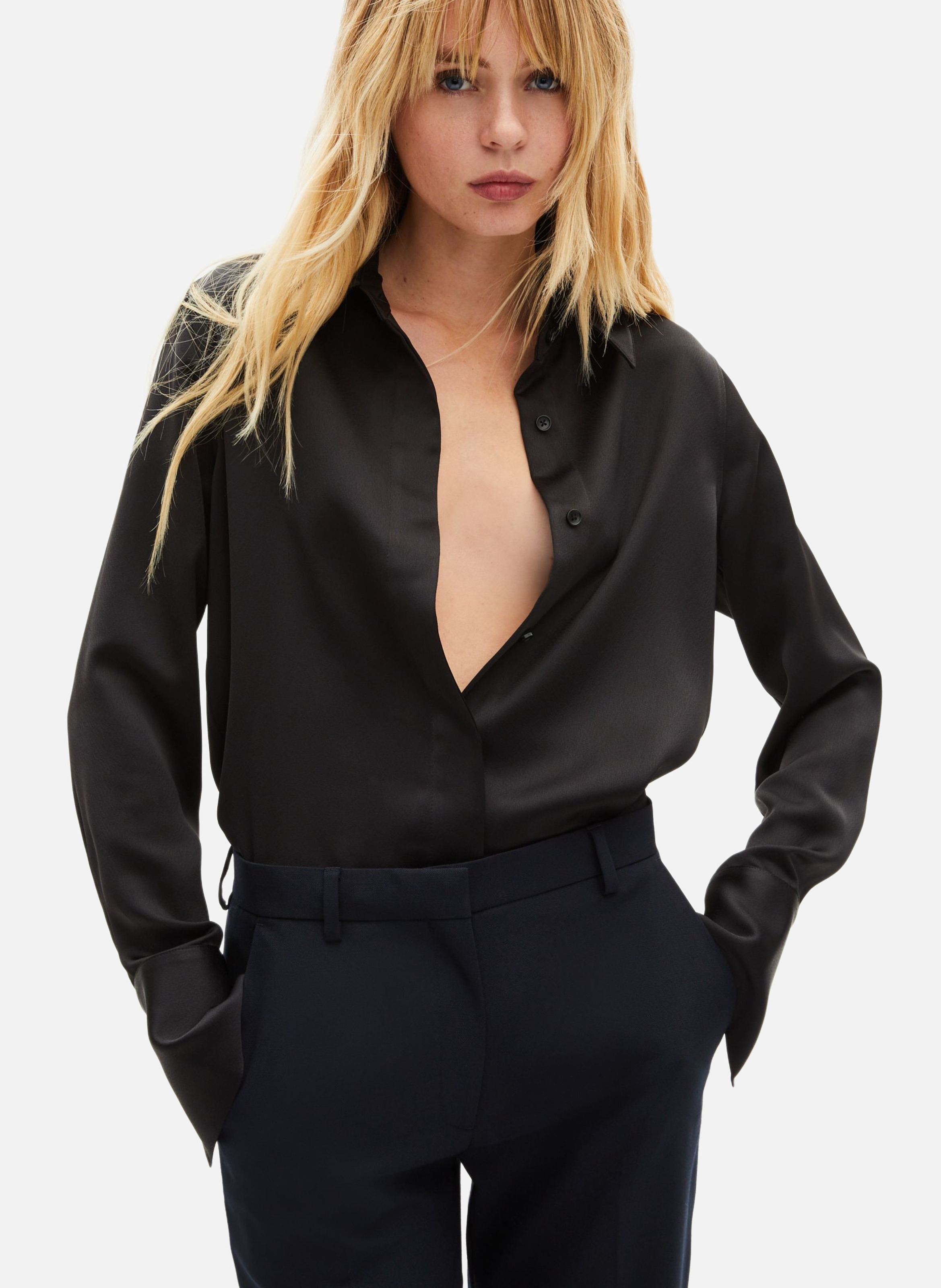 Straight tailored trousers in blended wool THE KOOPLES Blue