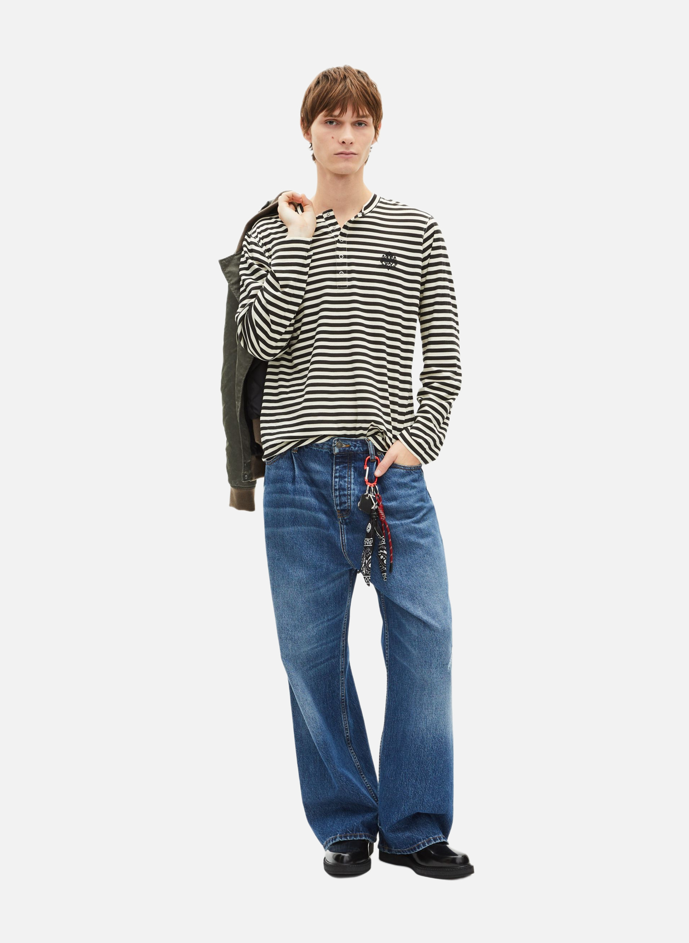 Long-sleeve striped T-shirt THE KOOPLES Beige