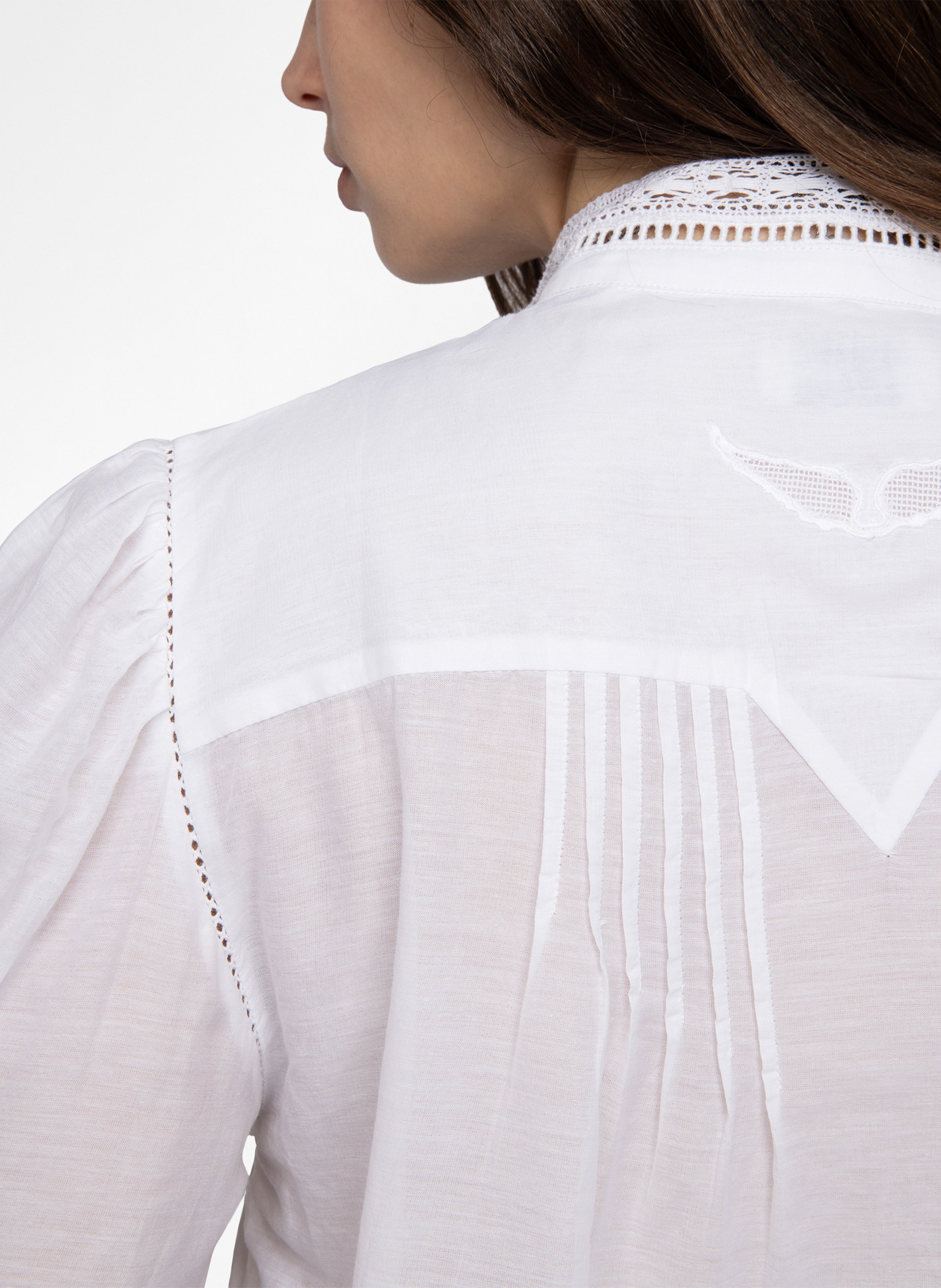 Katoenen blouse met ronde hals ZADIG&VOLTAIRE Wit