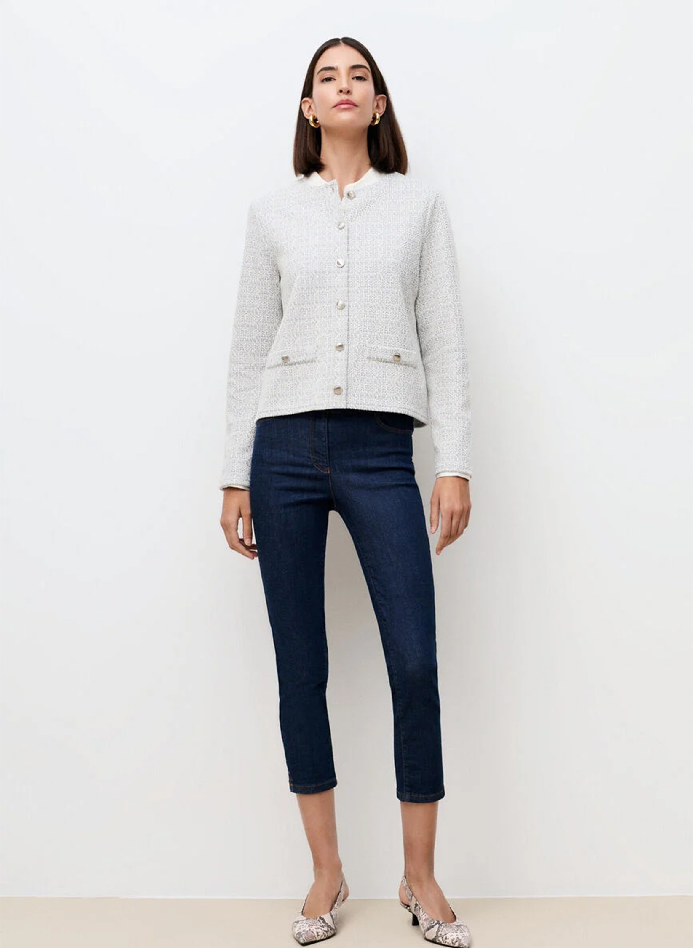 Straight round-neck jacket CAROLL Blue